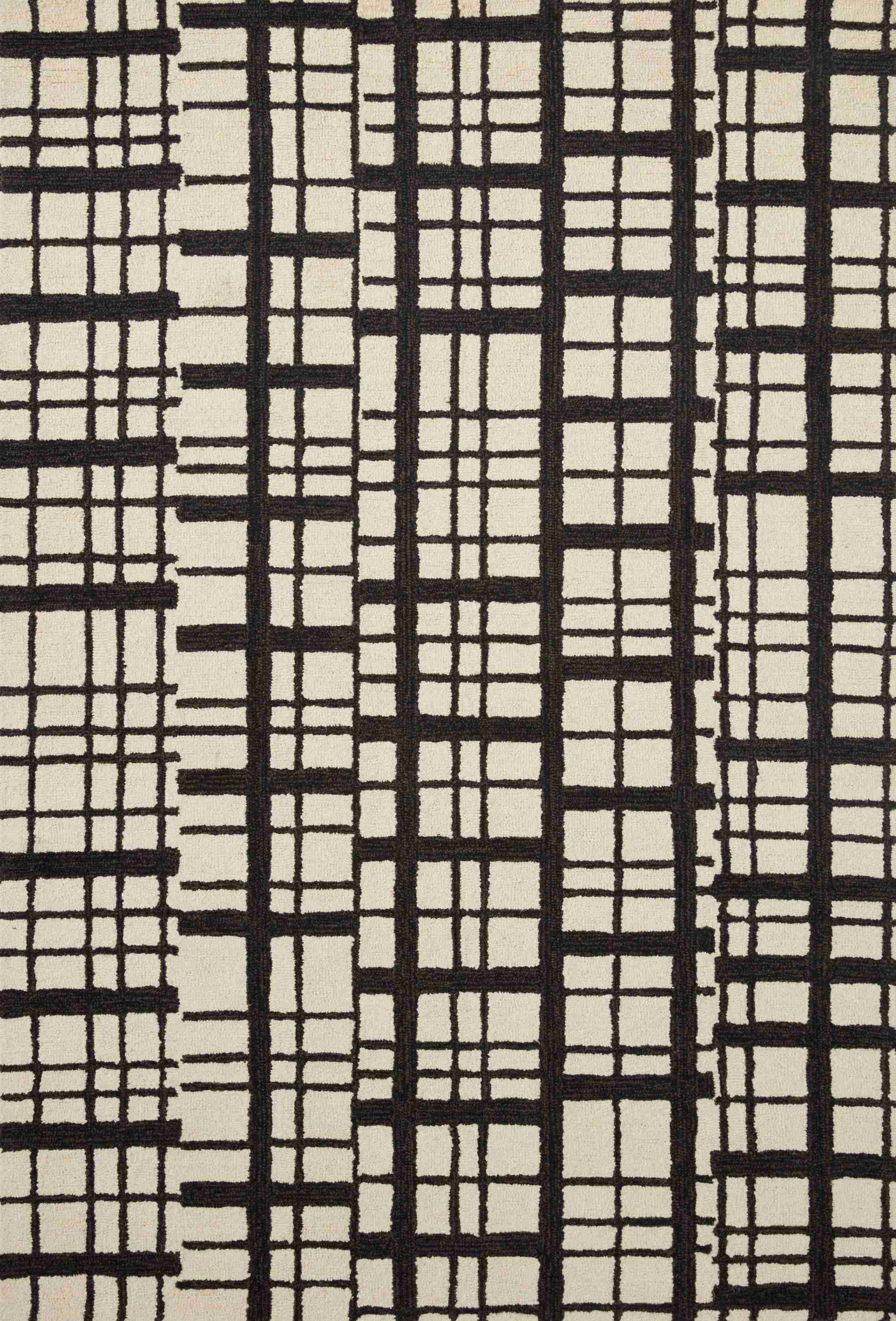 Chris Loves Julia x Loloi | Polly Collection | Black / Ivory | POL-02 - Image 1