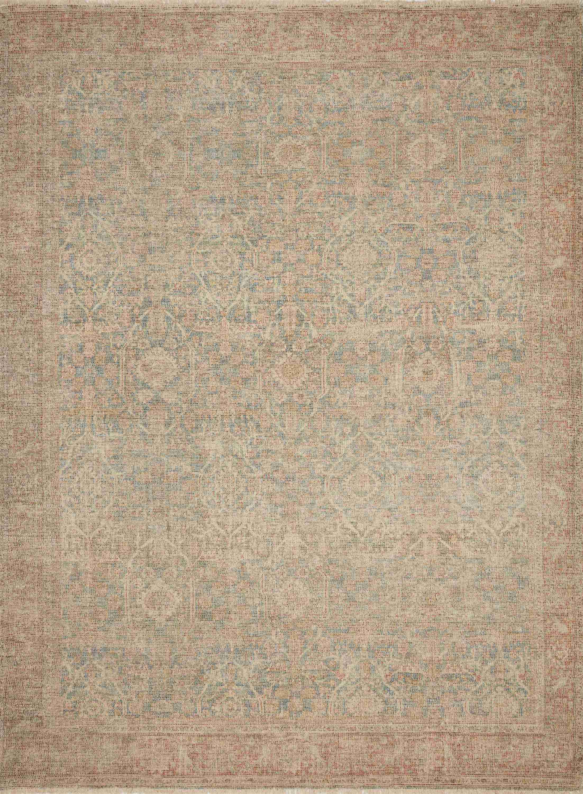 Loloi | Priya Collection | Denim / Rust | PRY-06 - Image 1