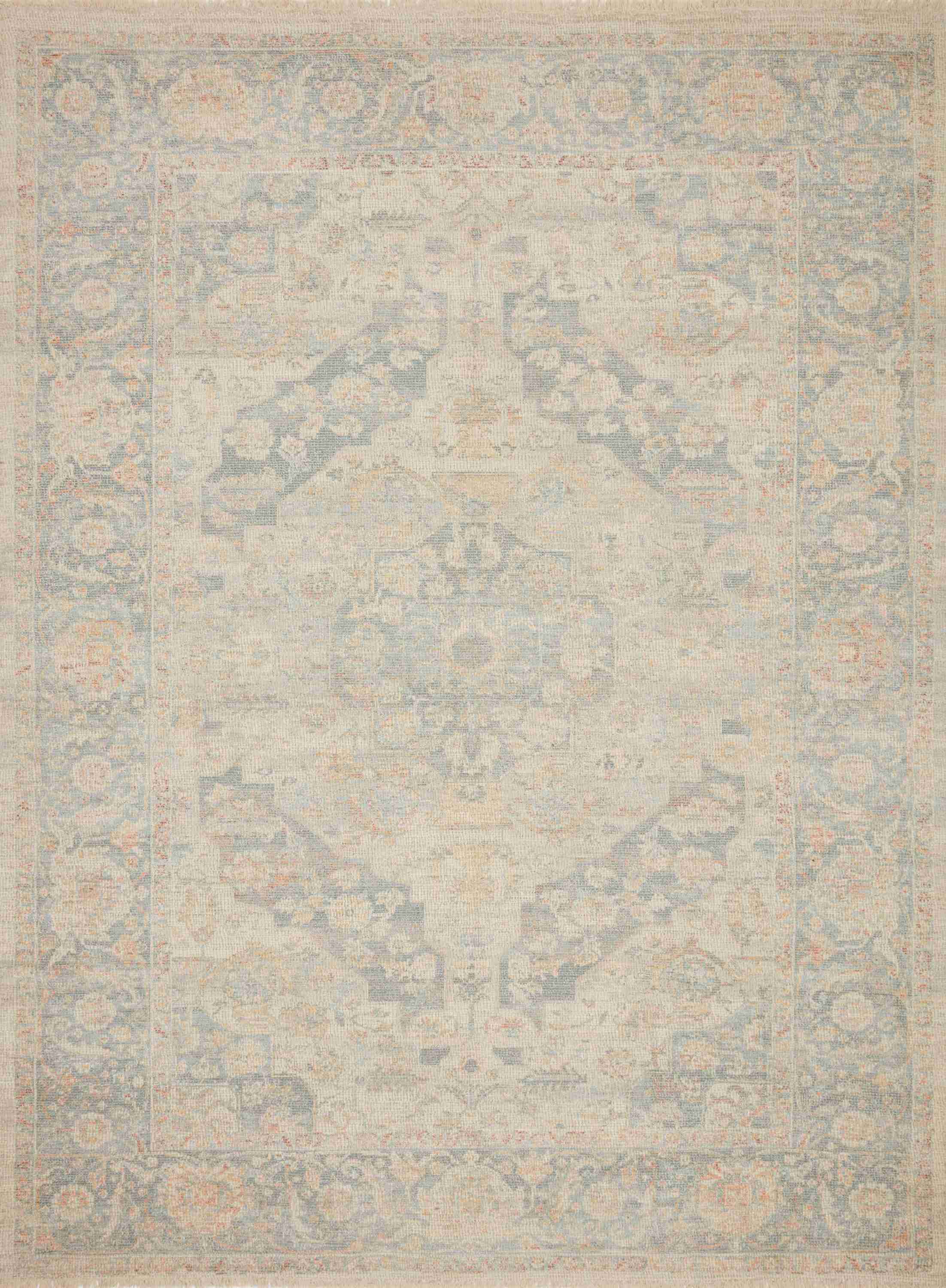 Loloi | Priya Collection | Bone / Bluestone | PRY-08 - Image 1