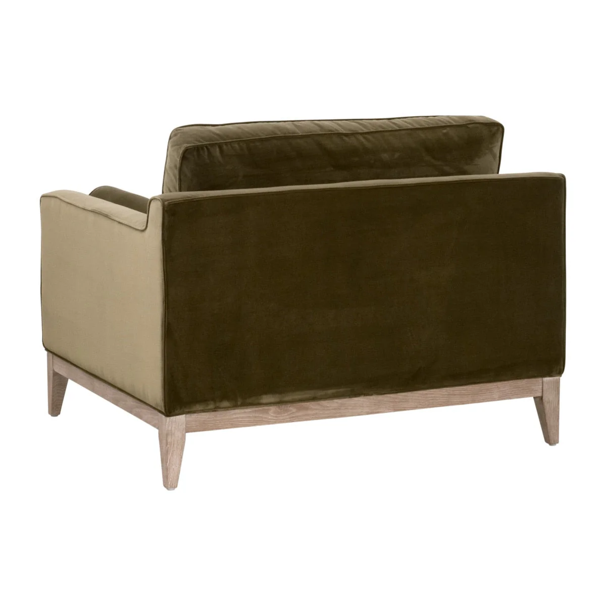 Parker Post Modern Sofa Chair | Olive Velvet - Image 2