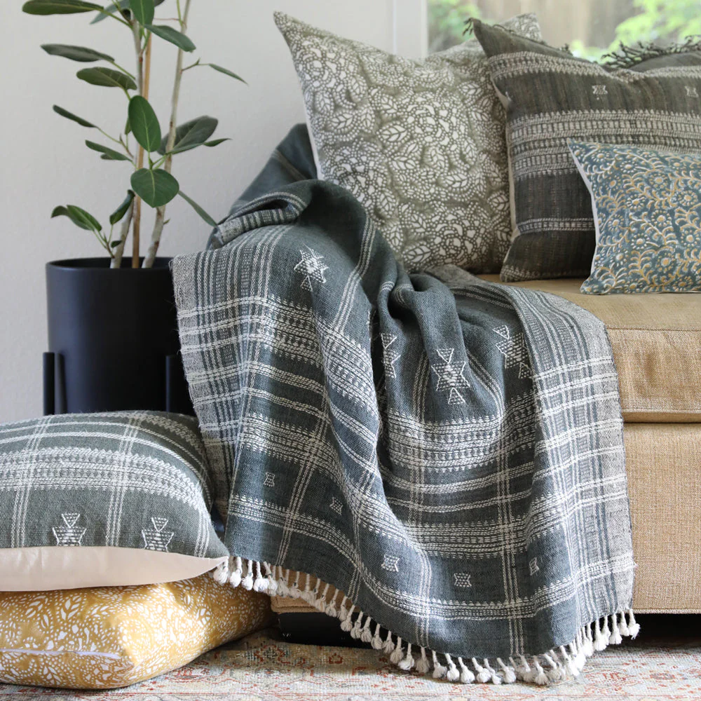 Sicily Olive on White Pillow - Image 2