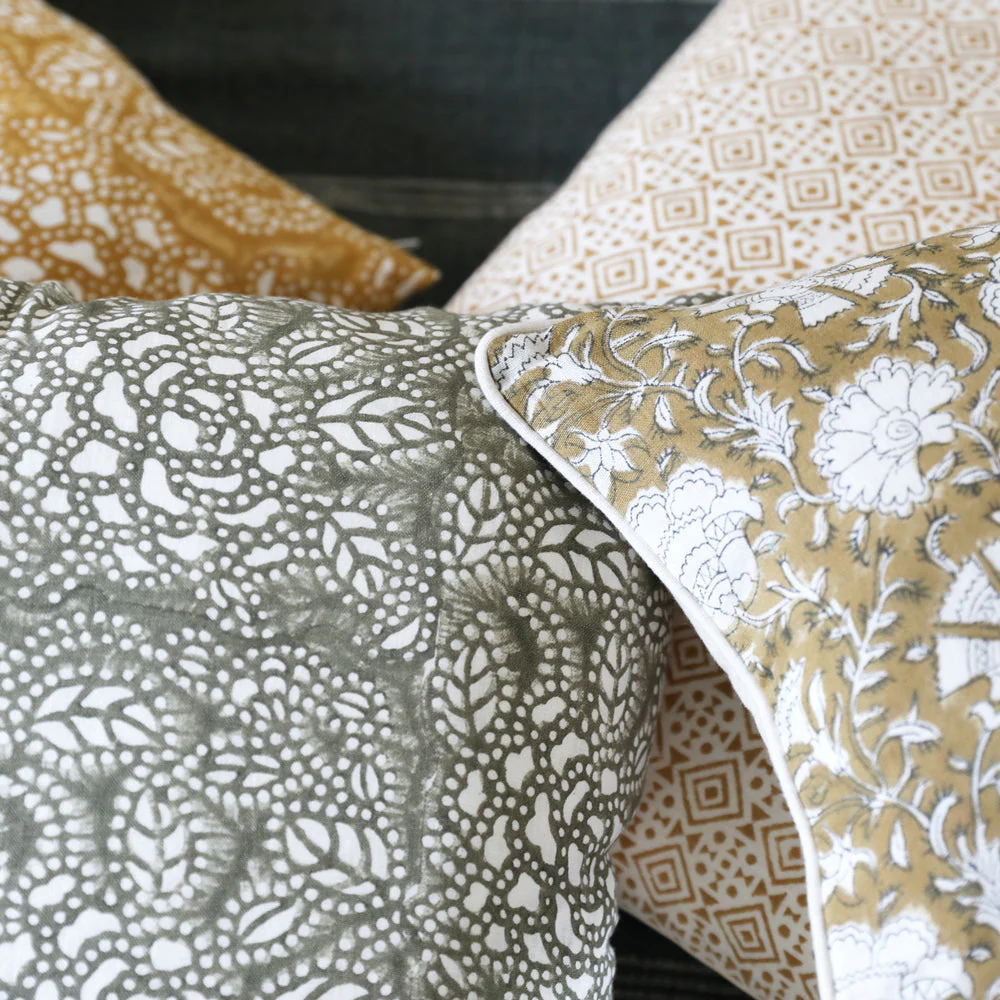 Sicily Olive on White Pillow - Image 3