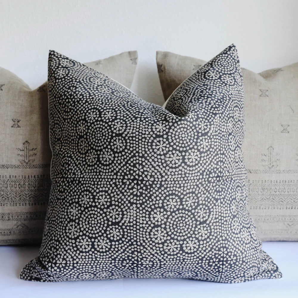 Wisteria Noir on Natural Pillow - Image 2
