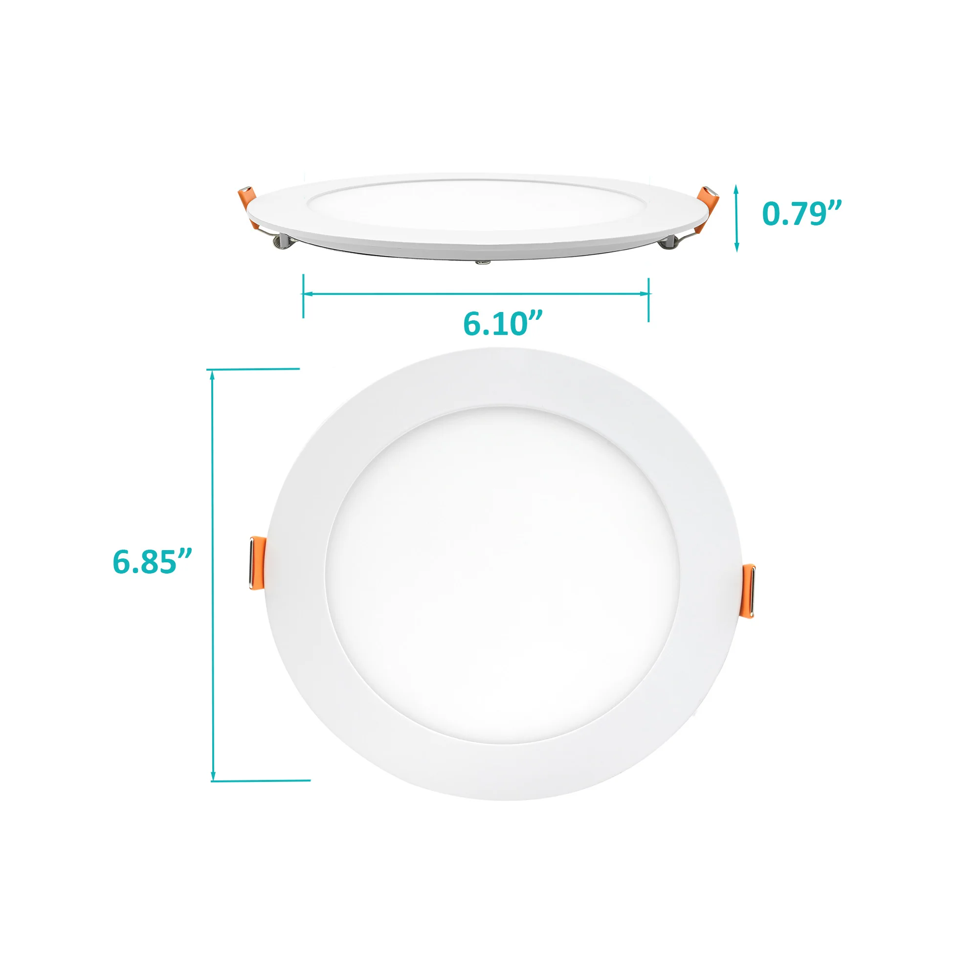 3BRIX 6 Inch 15W Slim Round Ultra Thin Recessed Downlight - 5CCT (27/30/35/40/50K)- 1200 lumens - Image 3