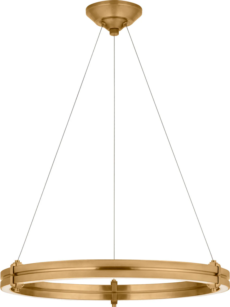Paxton 24" Ring Chandelier | Natural Brass - Image 1