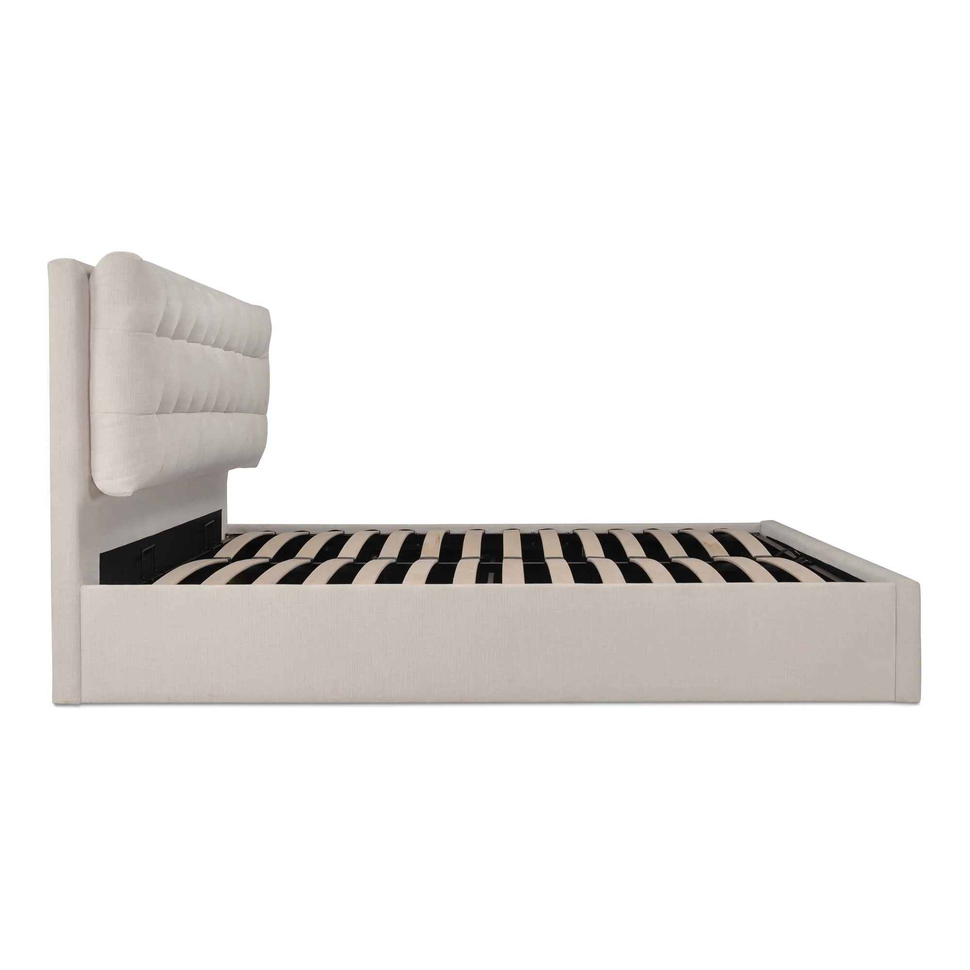 Sebastion King Storage Bed Cream - Image 3
