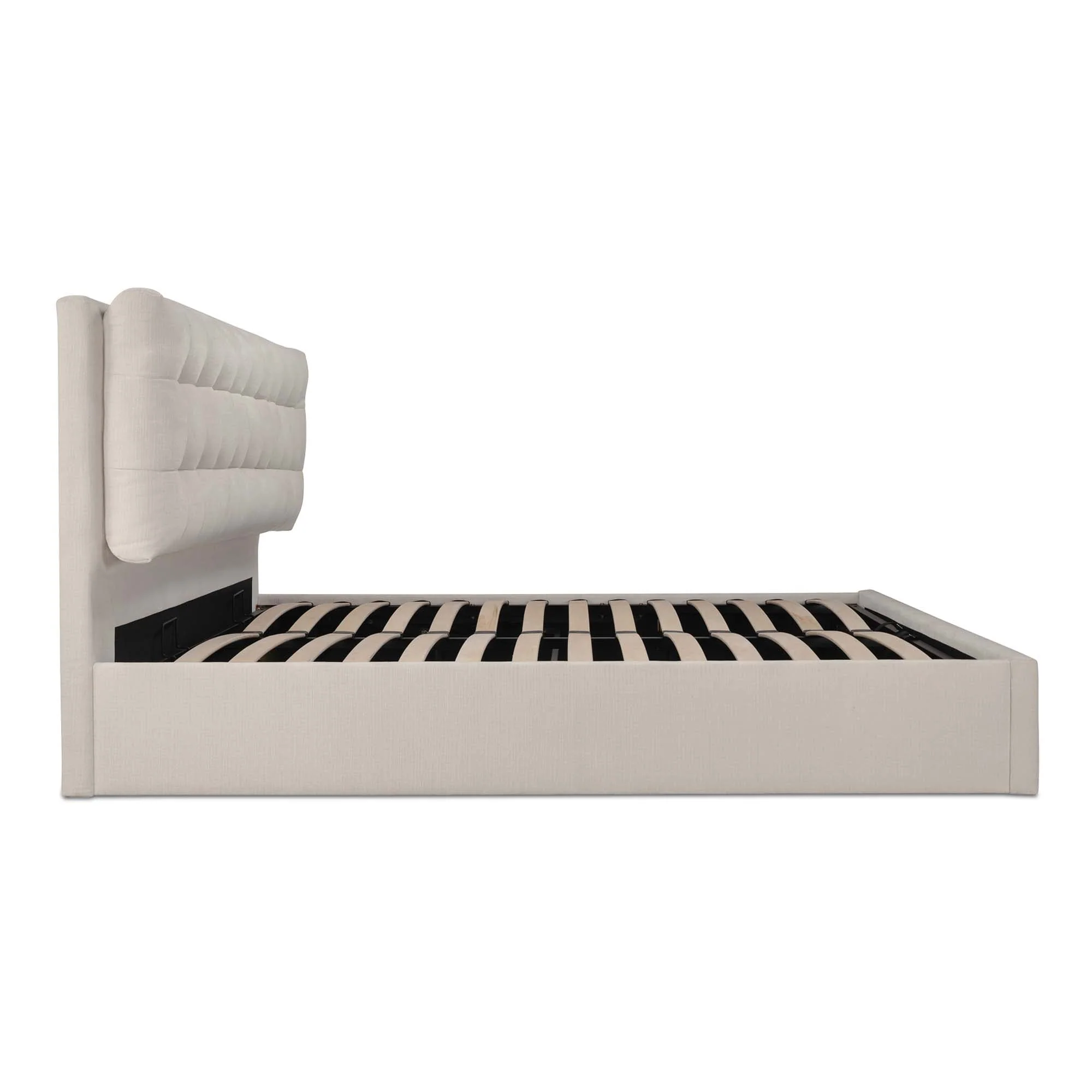 Sebastion Queen Storage Bed Cream - Image 3