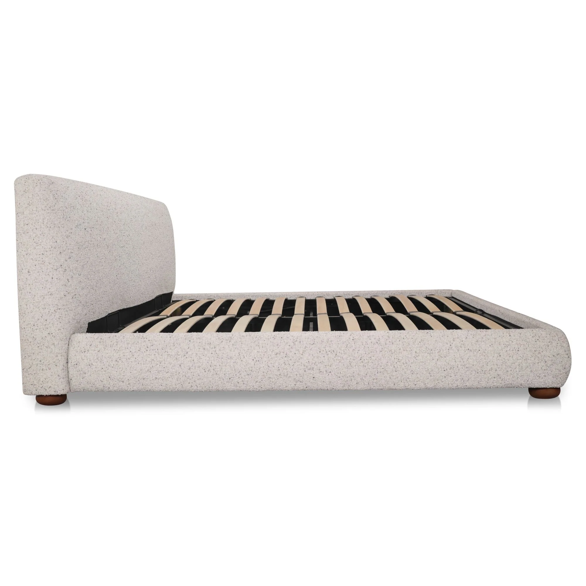 Beau King Storage Bed Speckled Light Grey - Image 3