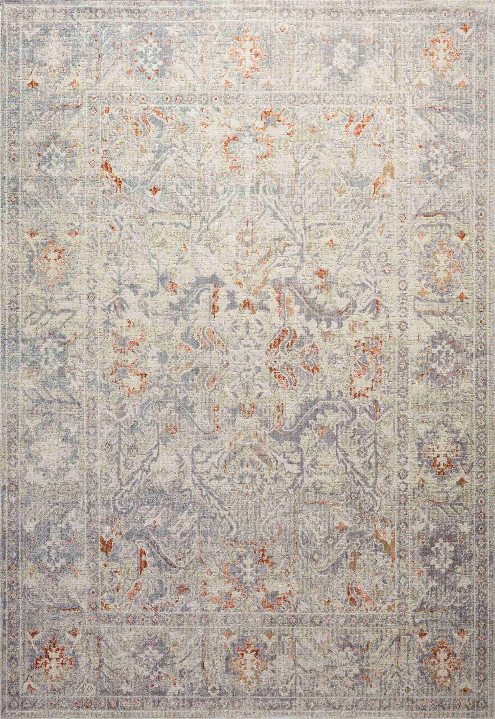 Chris Loves Julia x Loloi | Rosemarie Collection | Oatmeal / Lavender | ROE-05 - Image 1