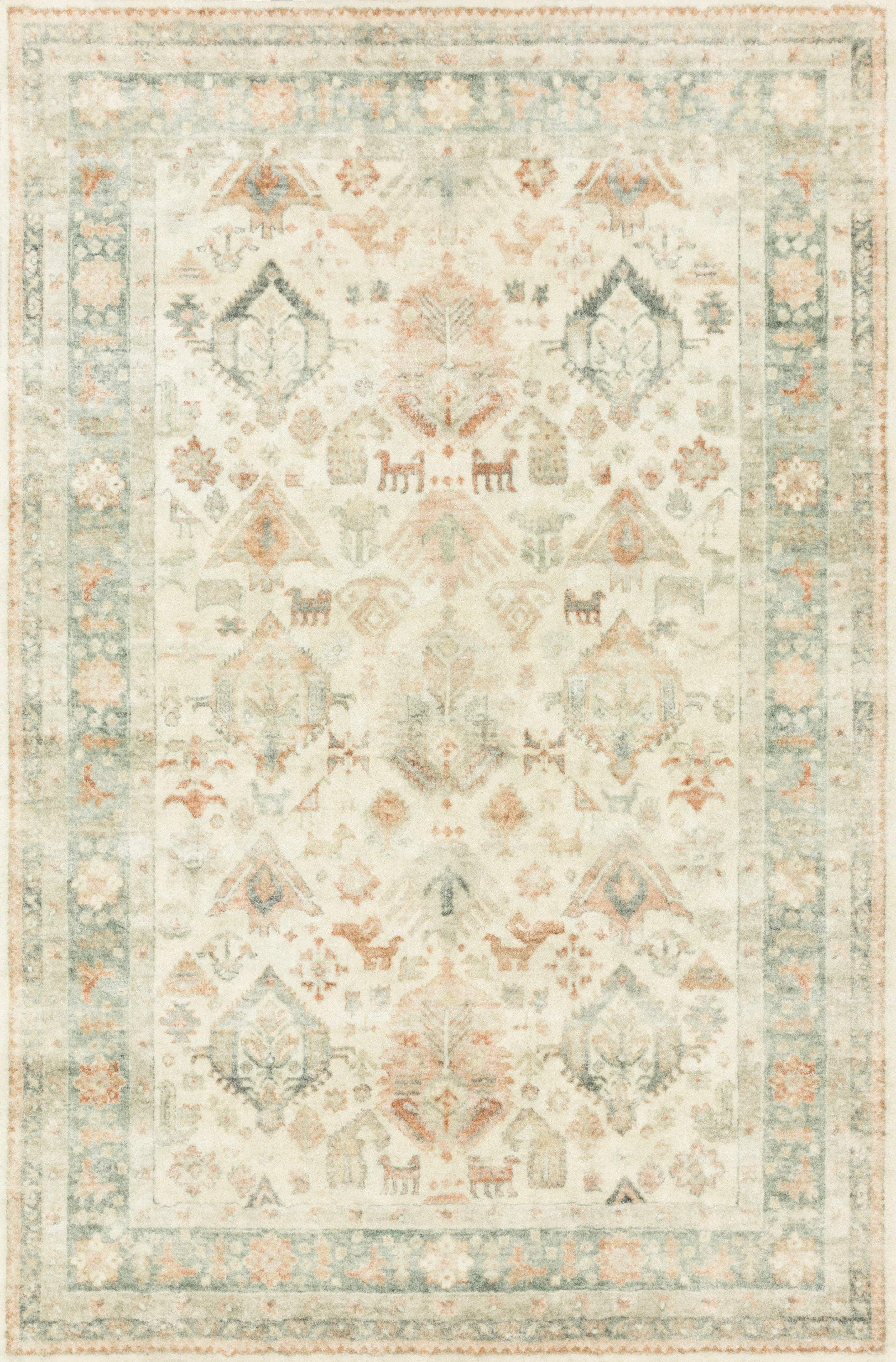 Loloi II | Rosette Collection | Beige / Multi | ROS-01 - Image 1