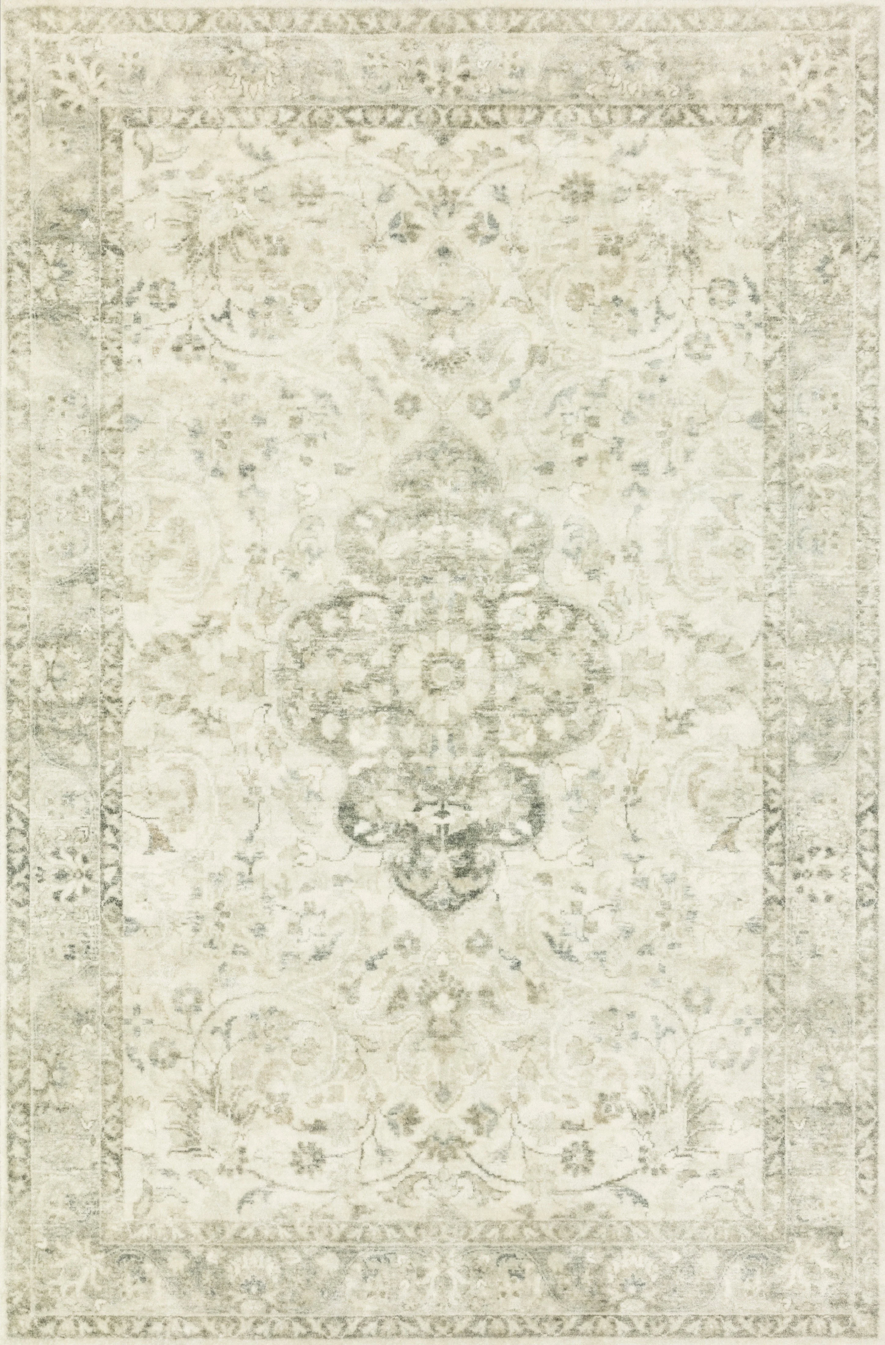 Loloi II | Rosette Collection | Ivory / Silver | ROS-02 - Image 1