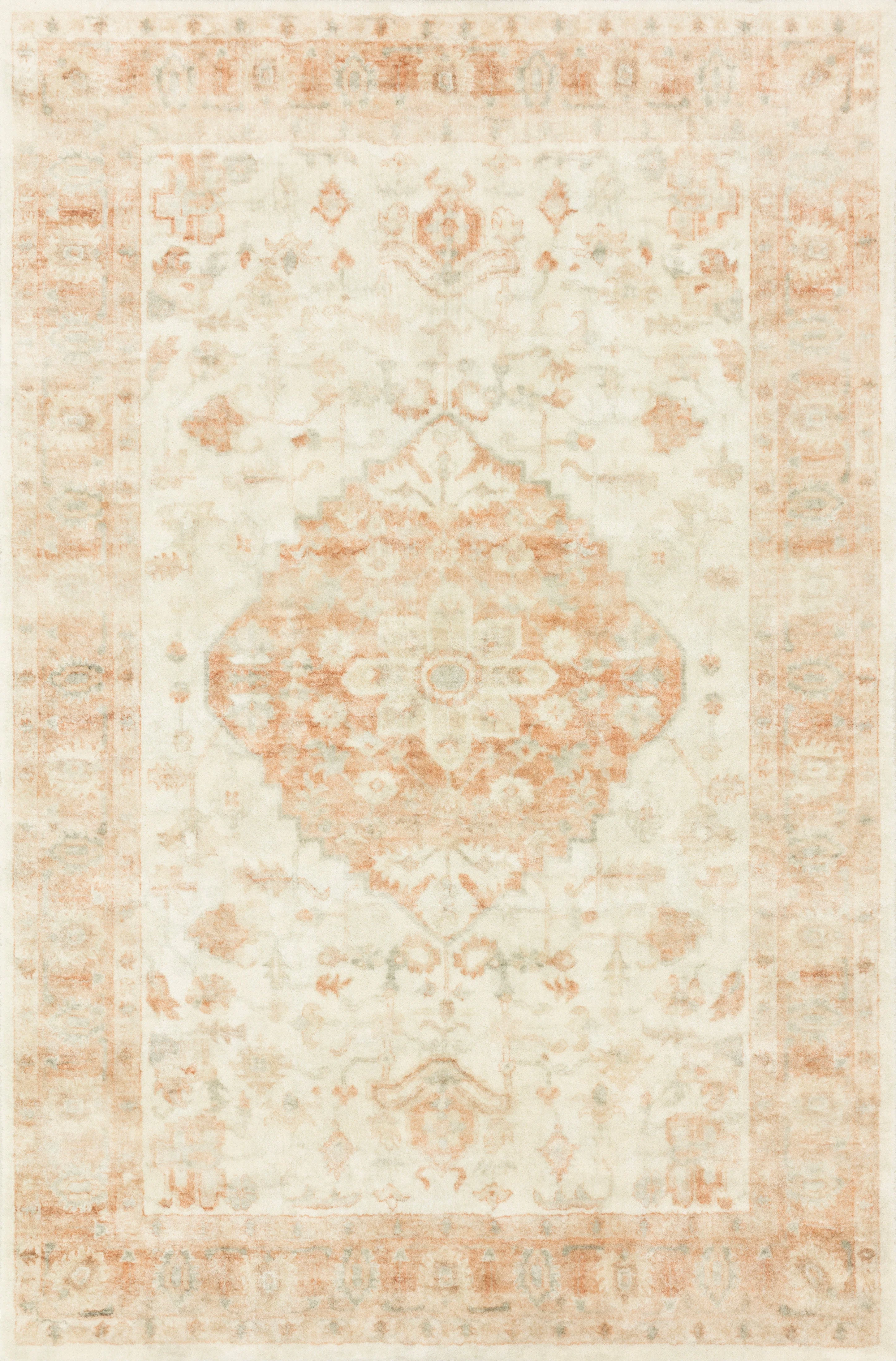 Loloi II | Rosette Collection | Ivory / Terracotta | ROS-03 - Image 1