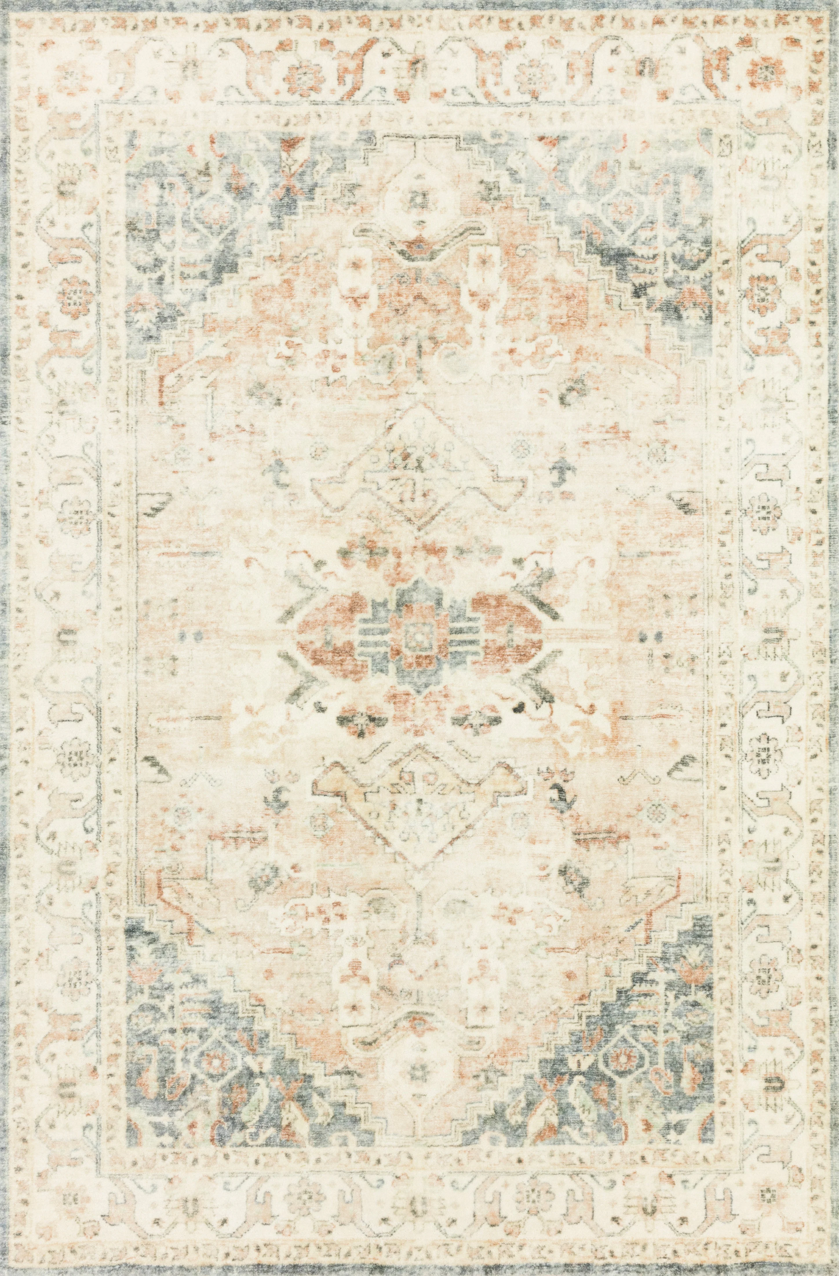 Loloi II | Rosette Collection | Clay / Ivory | ROS-06 - Image 1