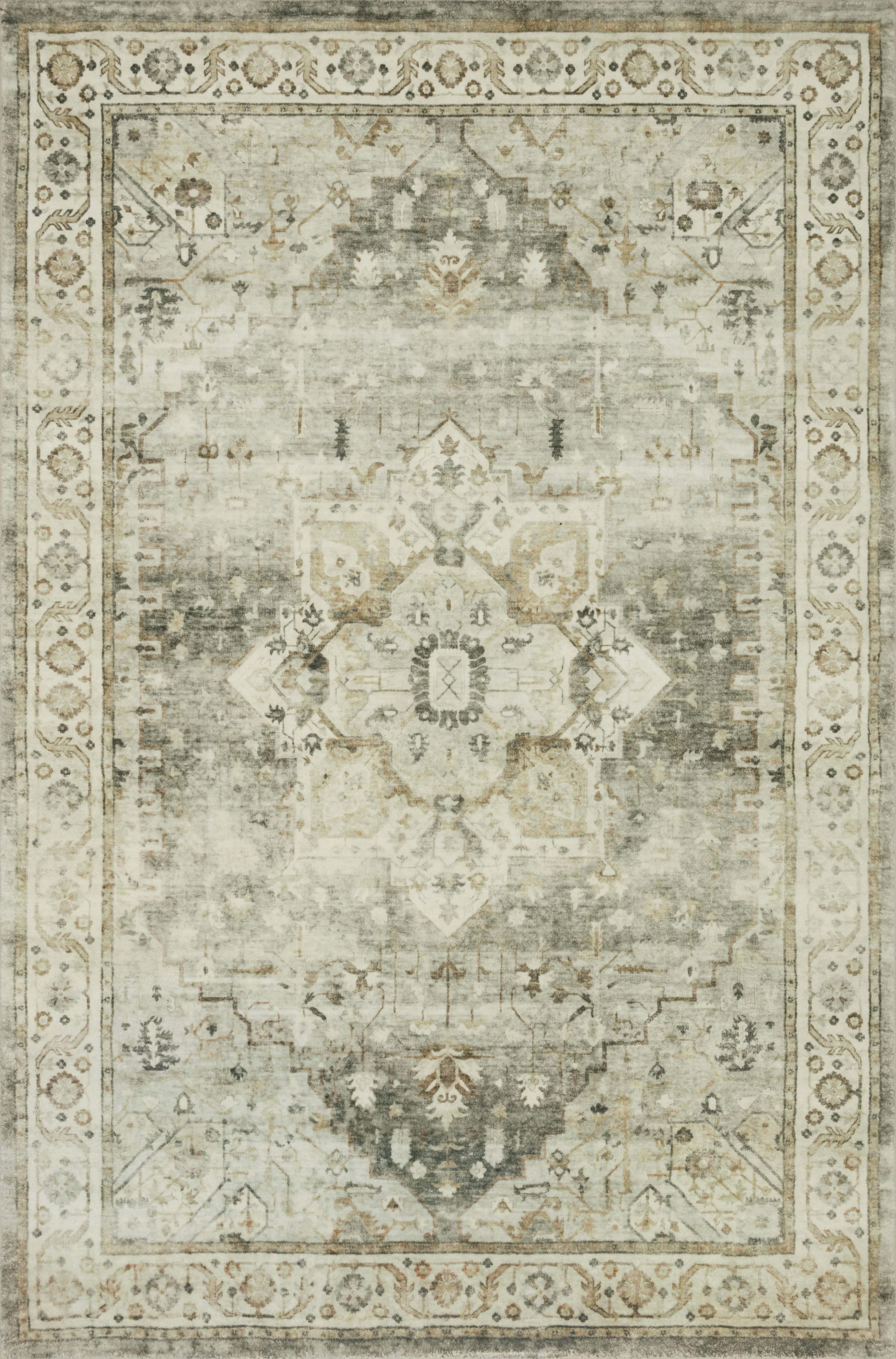 Loloi II | Rosette Collection | Sage / Beige | ROS-09 - Image 1