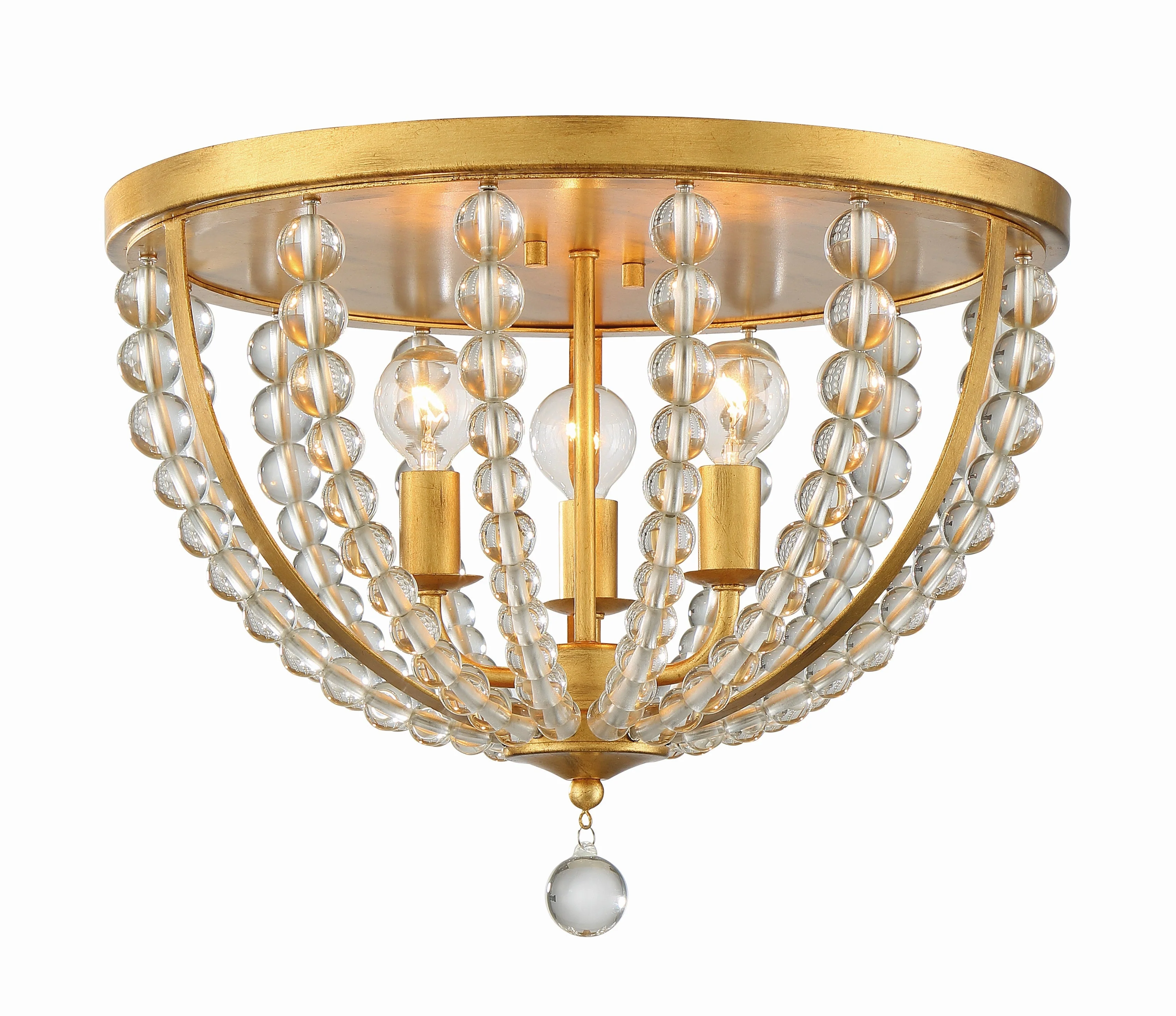 Roxy 16.5” Antique Gold Flush Mount