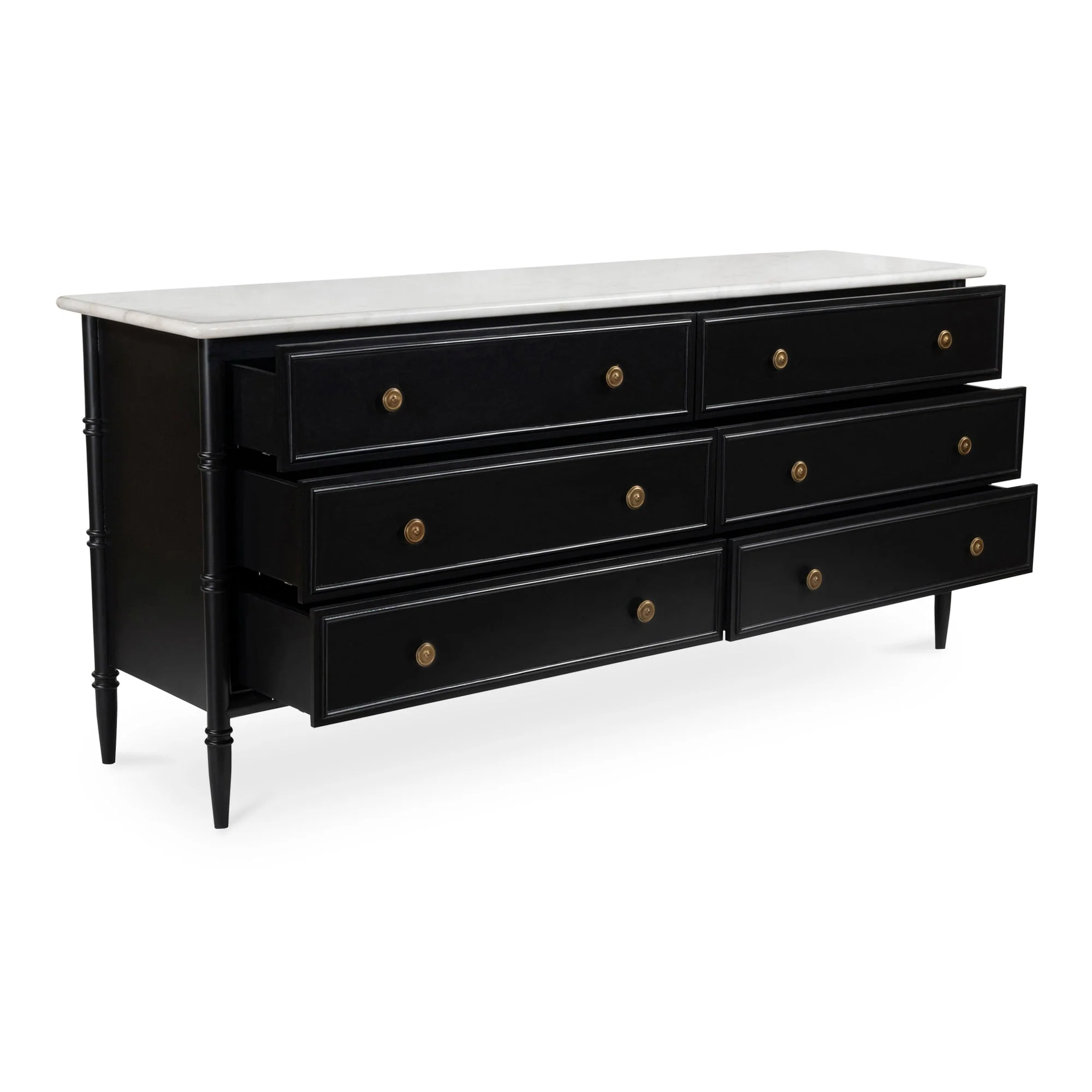 Eleanor 6 Drawer Dresser Black - Image 3