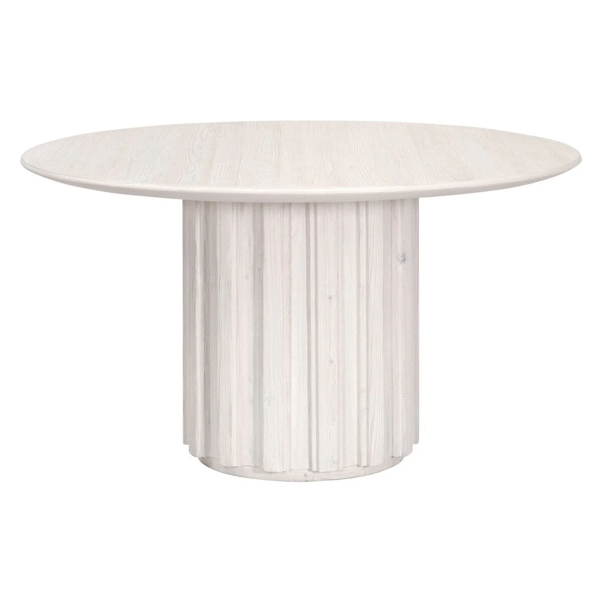 Roma 54" Round Dining Table | White Wash Pine - Image 1