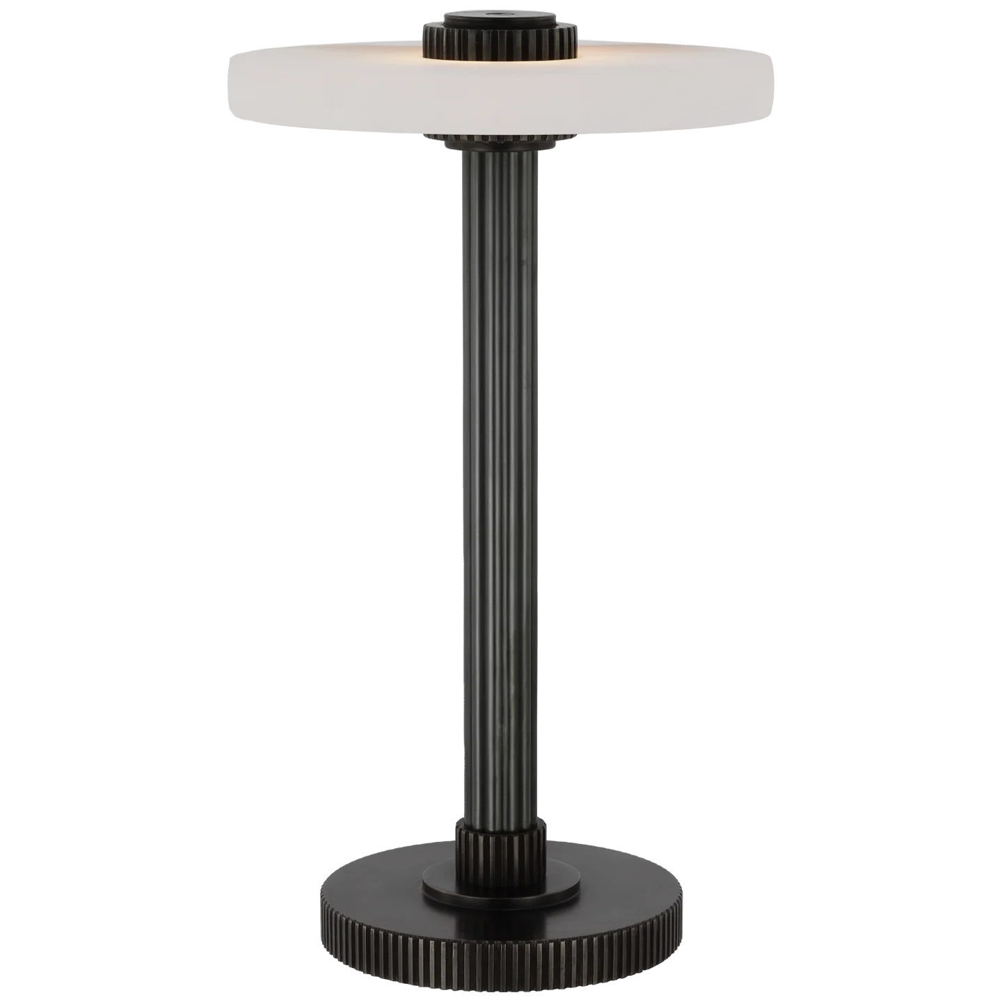 Aran 9" Rechargeable Accent Lamp | Bronze and Alabaster - Image 1