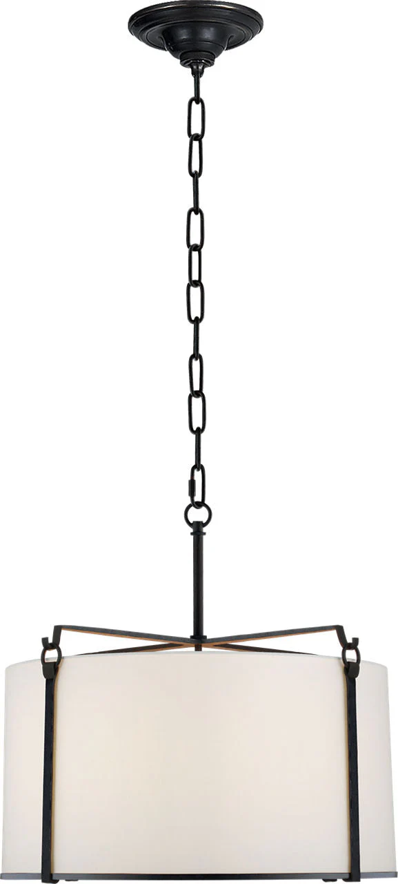 Aspen Medium Hanging Shade | Black Rust | Linen Shade - Image 1