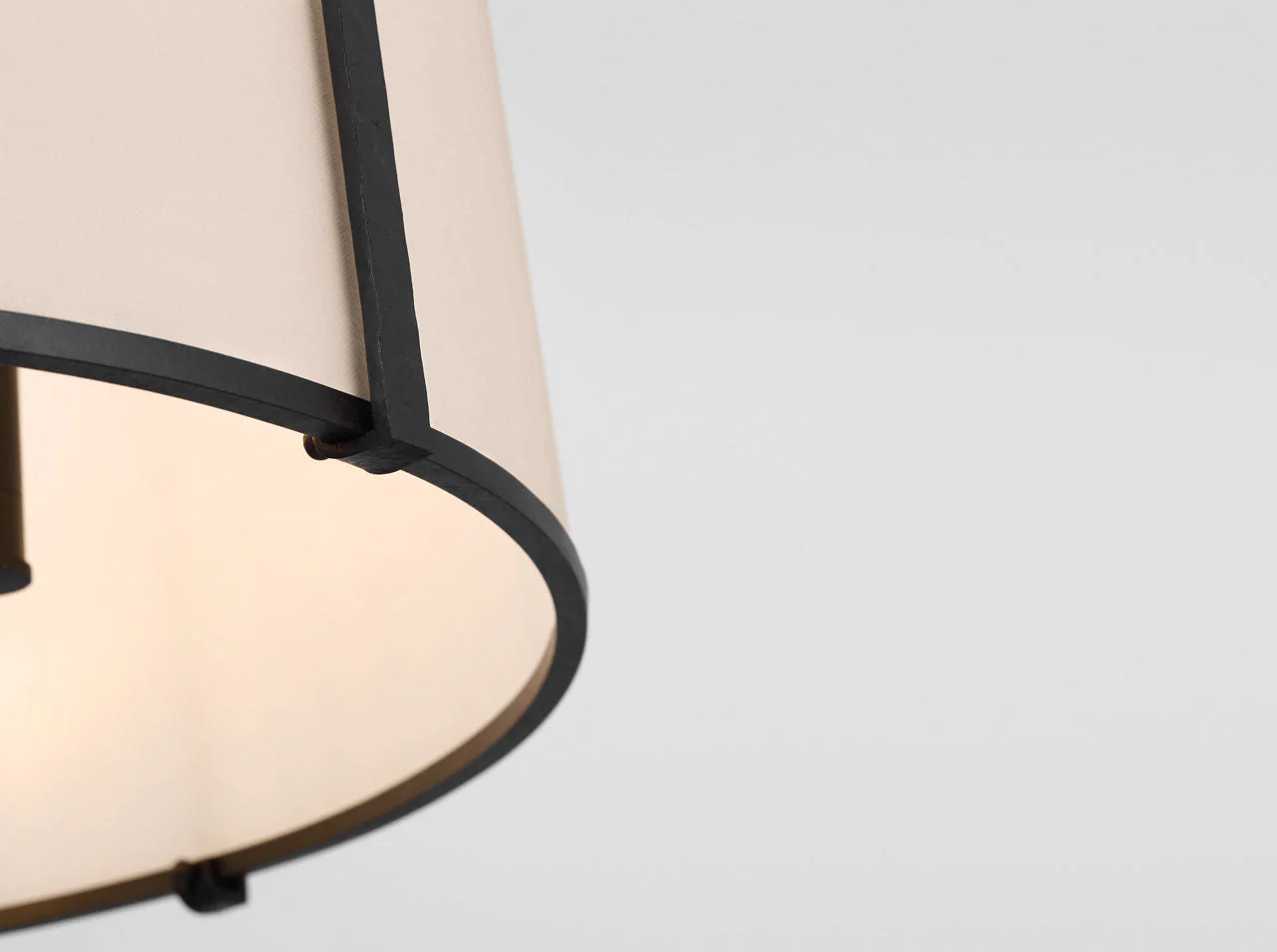 Aspen Large Hanging Shade | Blackened Rust | Linen Shade - Image 2