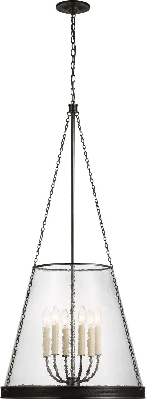 Reese 22" Pendant | Bronze | Clear Restoration Glass - Image 1