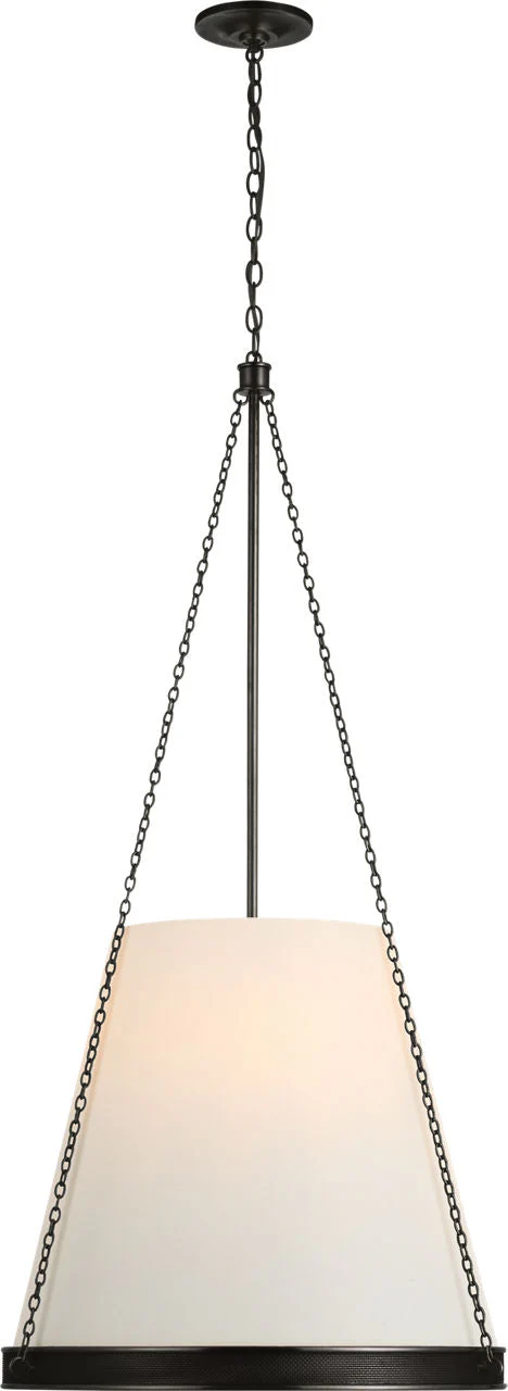 Reese 22" Pendant | Bronze | Linen Shade - Image 1