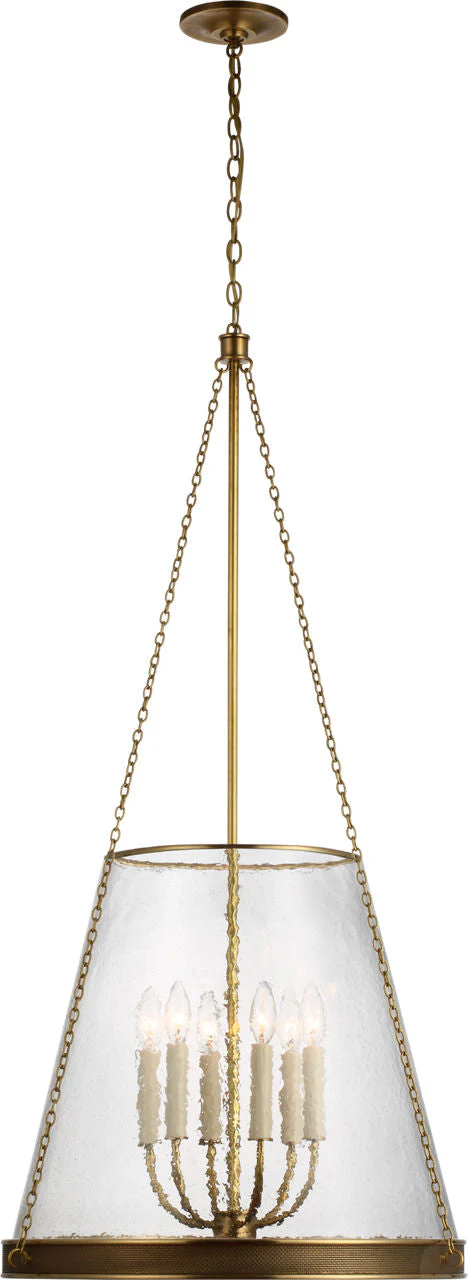 Reese 22" Pendant | Soft Brass | Clear Restoration Glass - Image 1