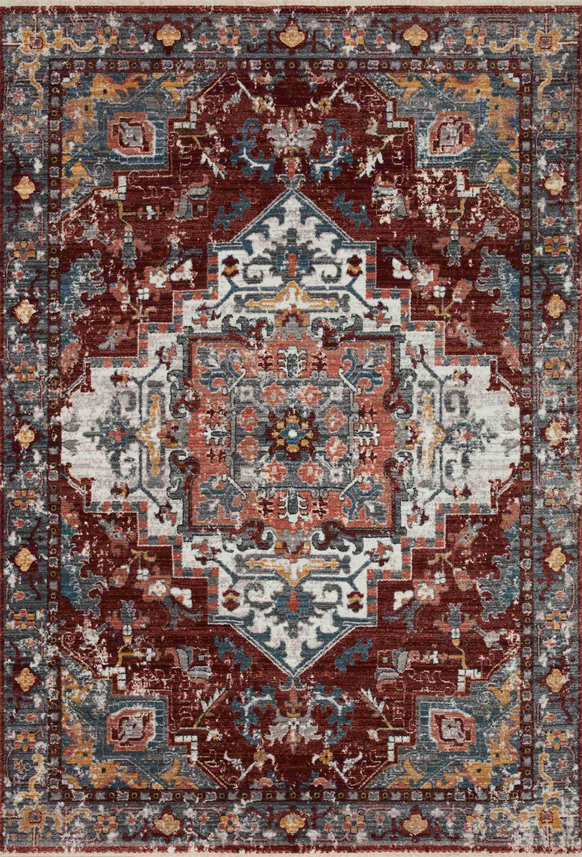 Loloi II | Samra Collection | Brick / Grey | SAM-10 - Image 1