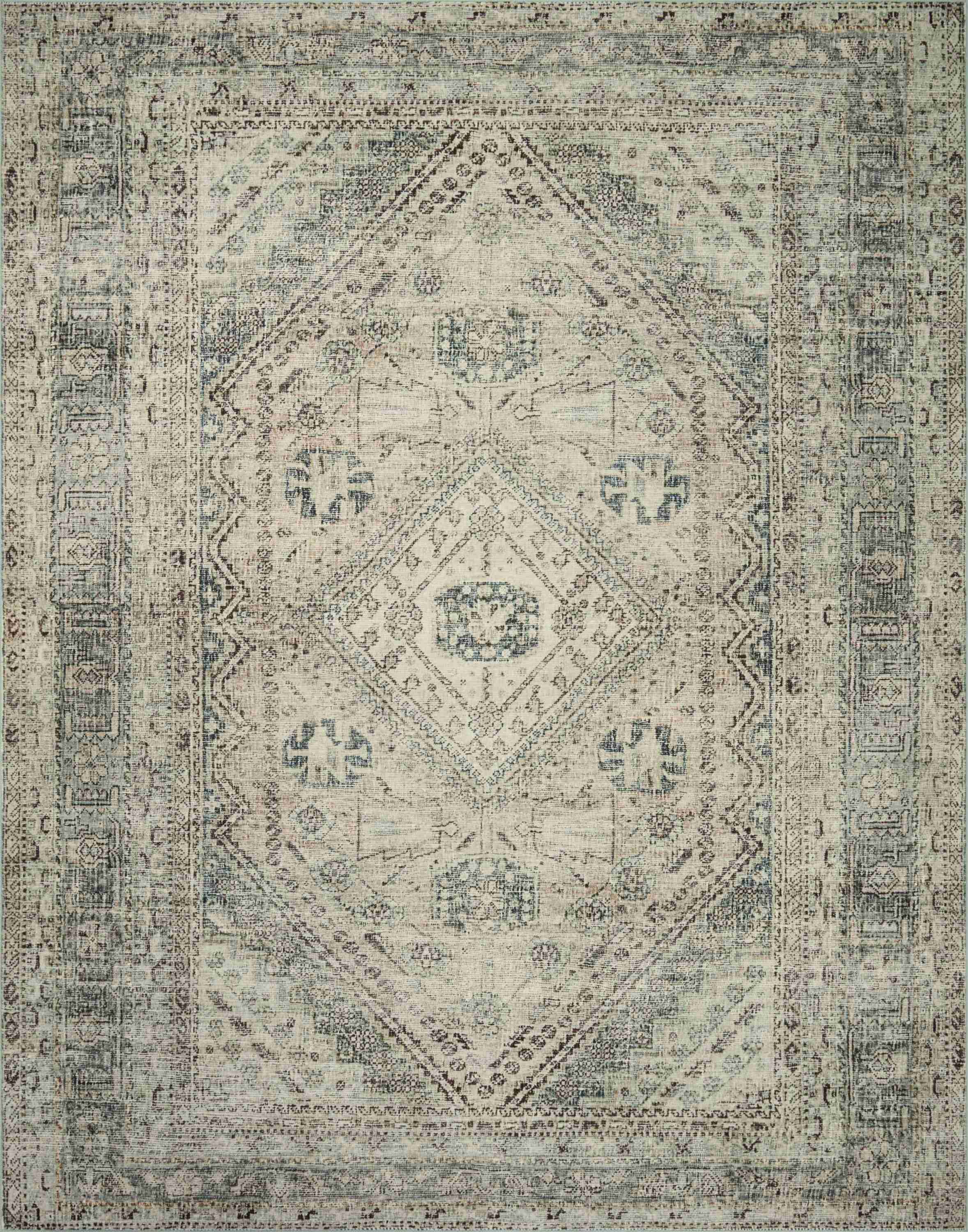 Magnolia Home by Joanna Gaines x Loloi | Sinclair Collection | Natural / Sage | SIN-04 - Image 1