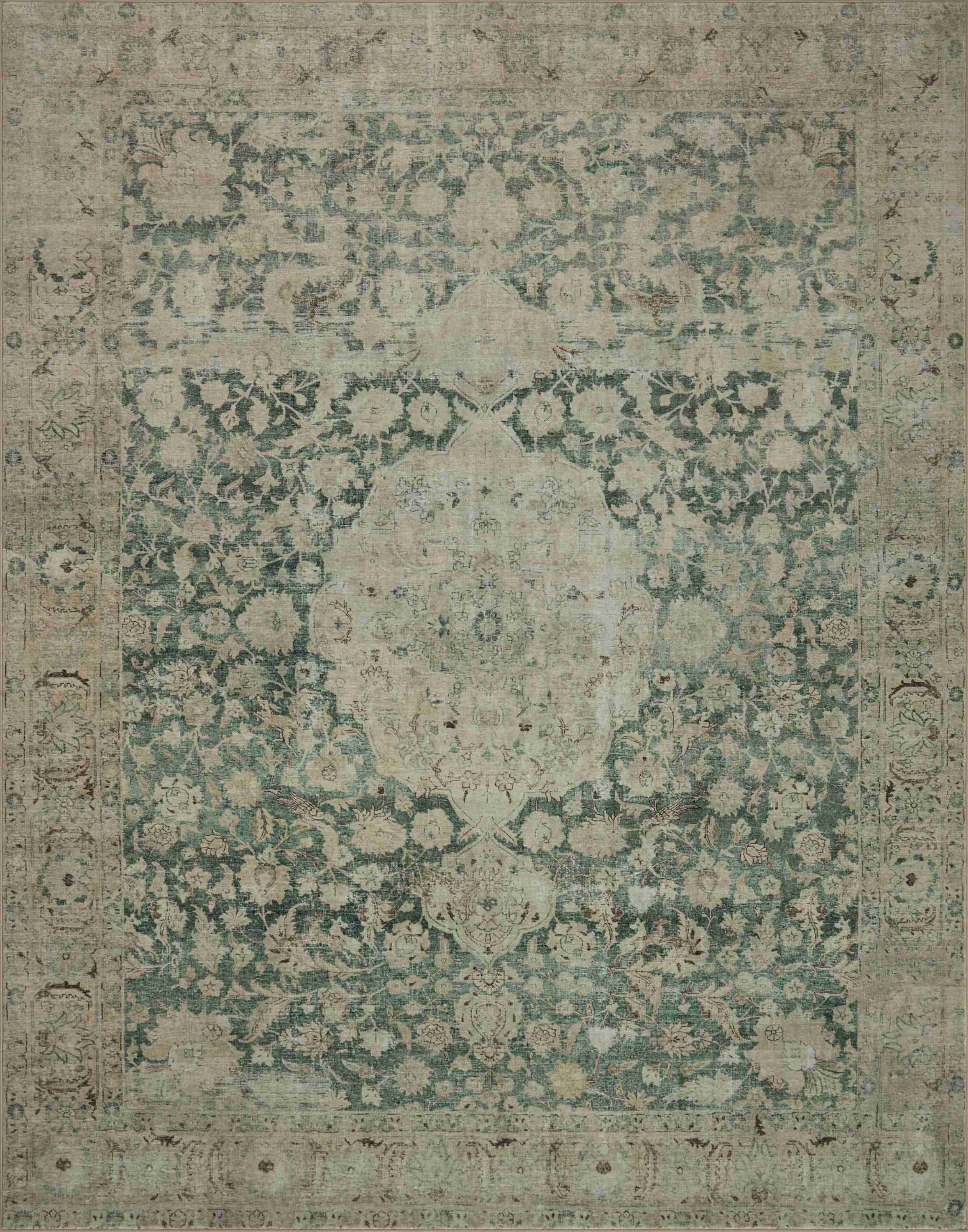 Magnolia Home by Joanna Gaines x Loloi | Sinclair Collection | Jade / Sand | SIN-05 - Image 1