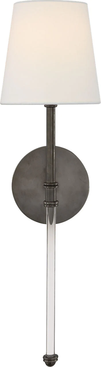Camille Sconce | Bronze | Linen Shade - Image 1