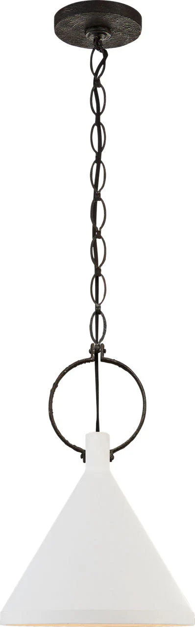 Limoges Medium Pendant | Natural Rust | Plaster White Shade - Image 1