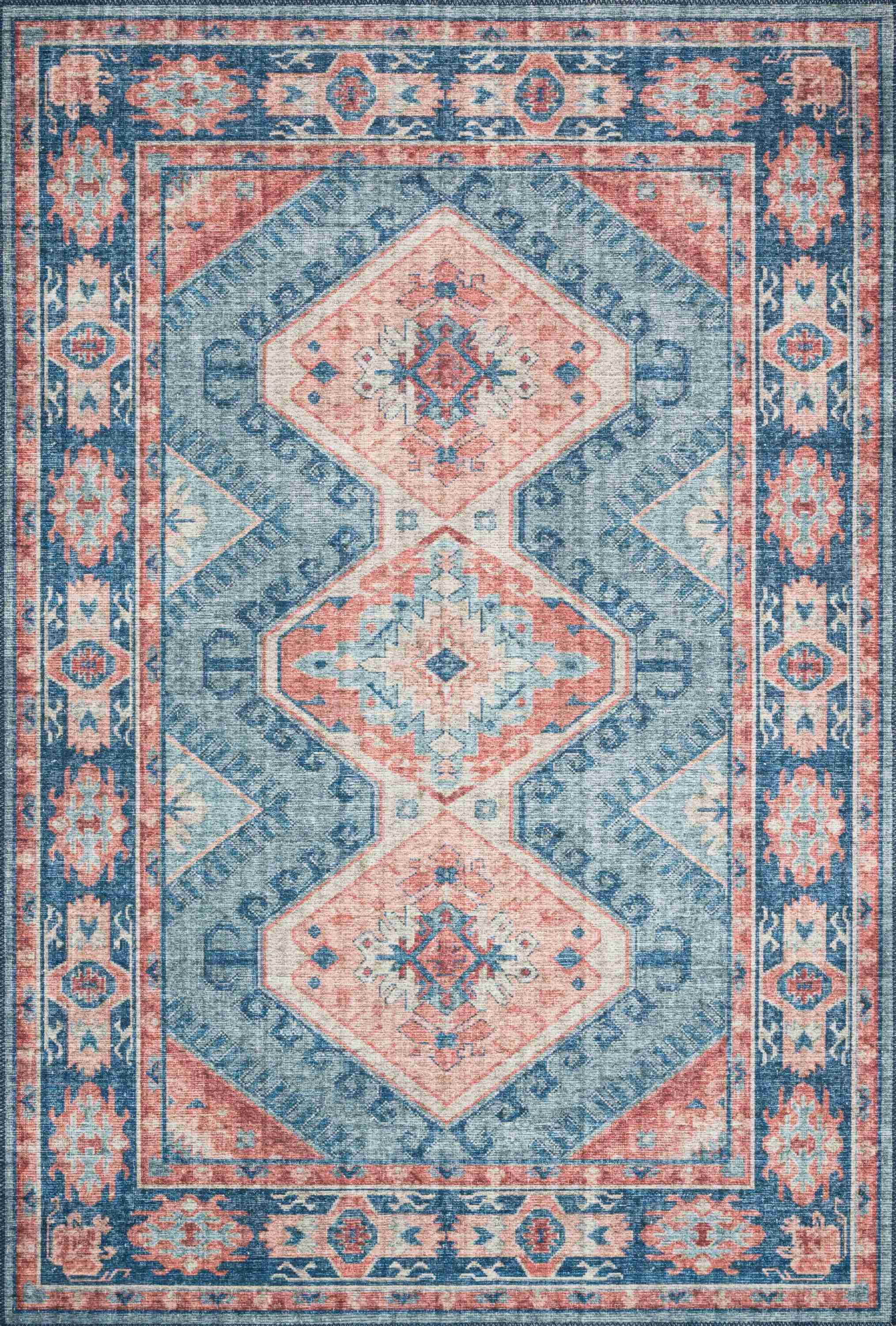 Loloi II | Skye Collection | Turquoise / Terracotta | SKY-03 - Image 1