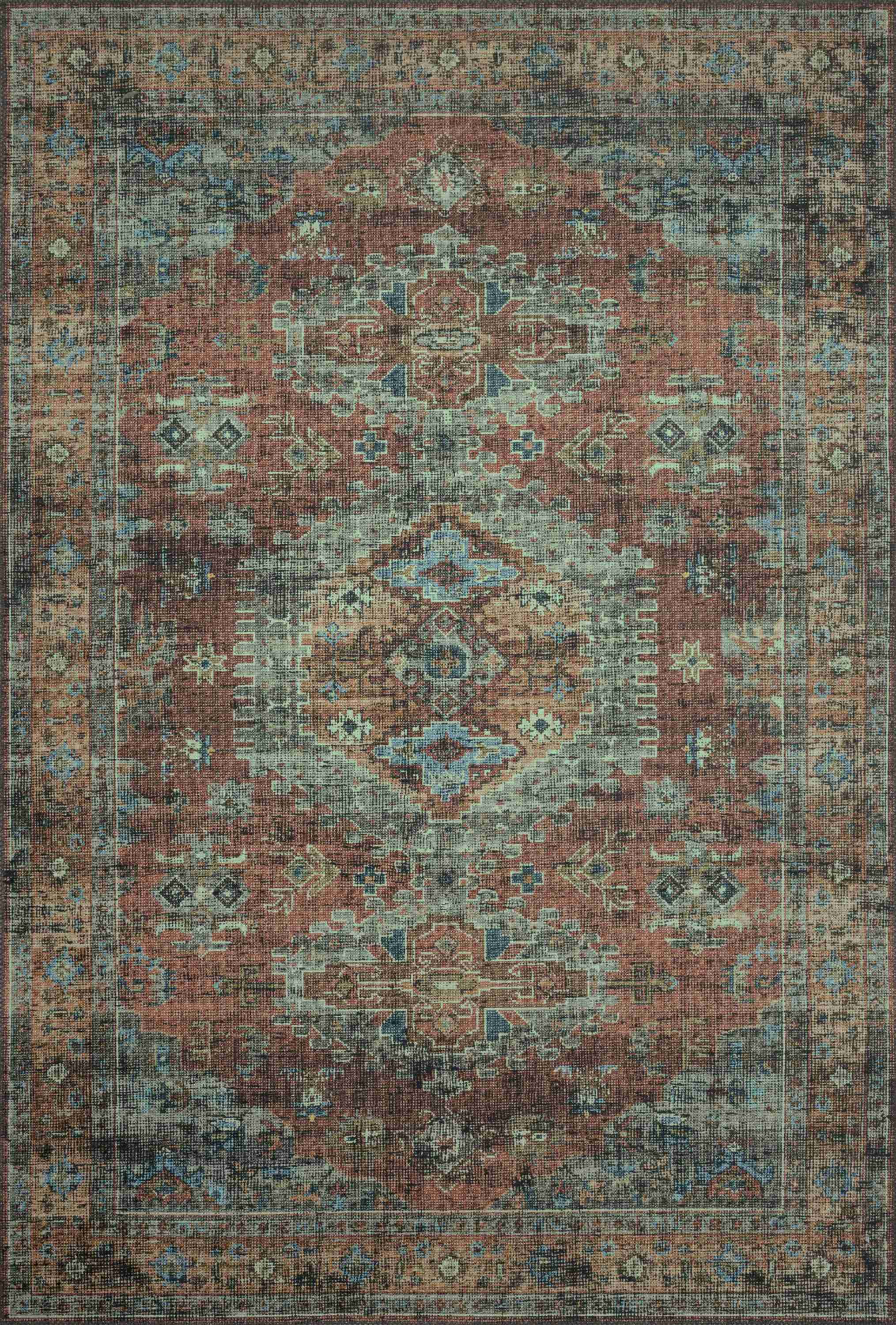 Loloi II | Skye Collection | Terracotta / Sky | SKY-07 - Image 1