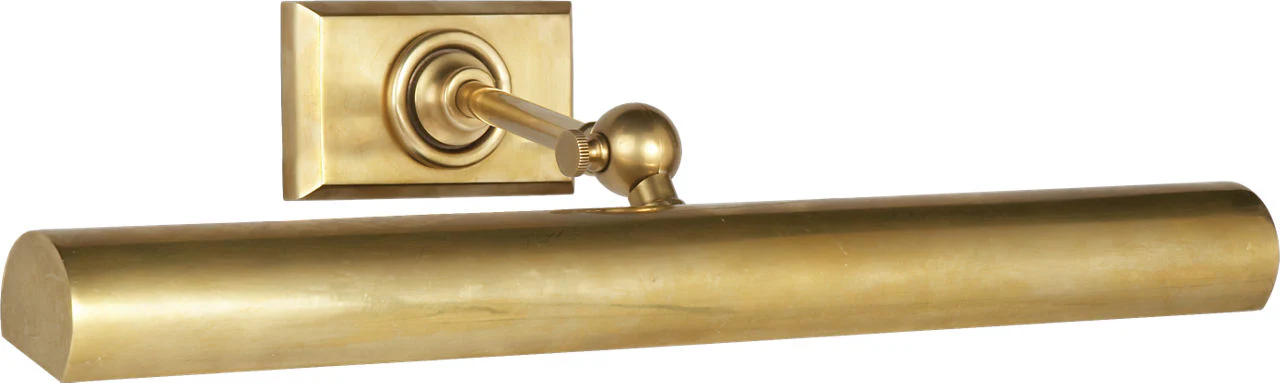 18″ Cabinet Maker’s Picture Light | Hand-Rubbed Antique Brass
