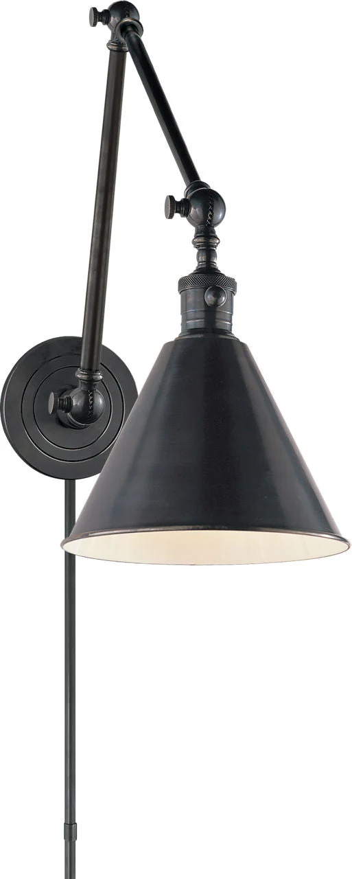 Boston Functional Double Arm Library Light | Bronze - Image 1