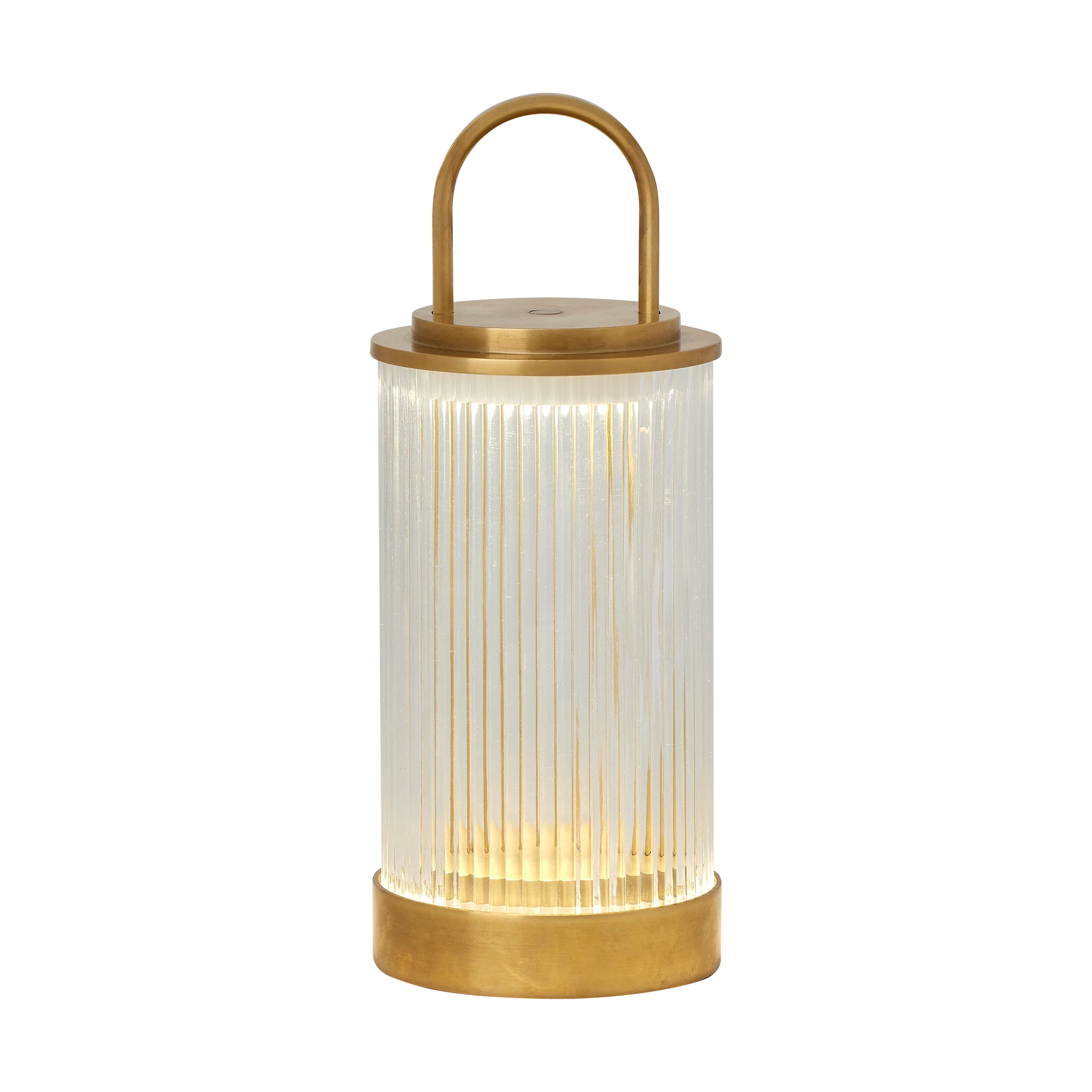 Tawa Accent Rechargeable Table Lamp Natural Brass 2700K 90 CRI wall charger included