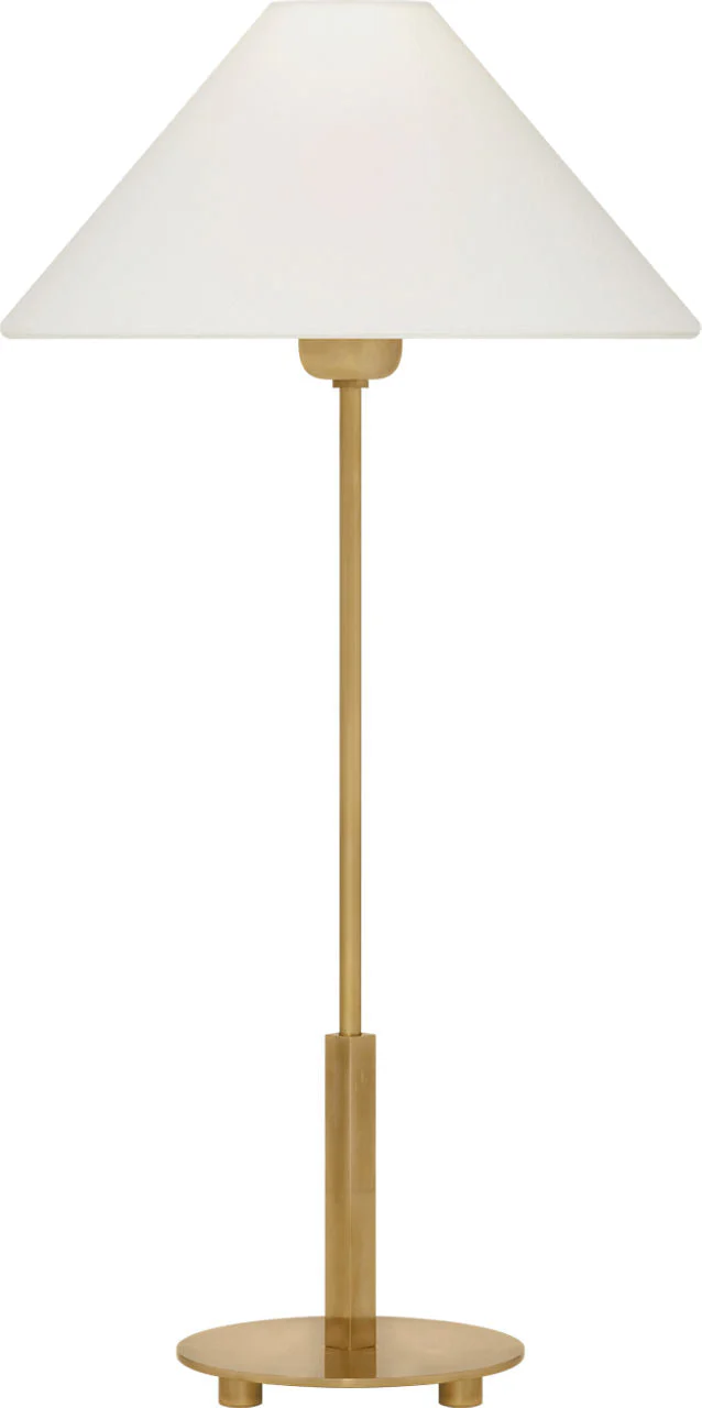 Hackney 24" Cordless Buffet Lamp | Hand-Rubbed Antique Brass | Linen Shade - Image 3