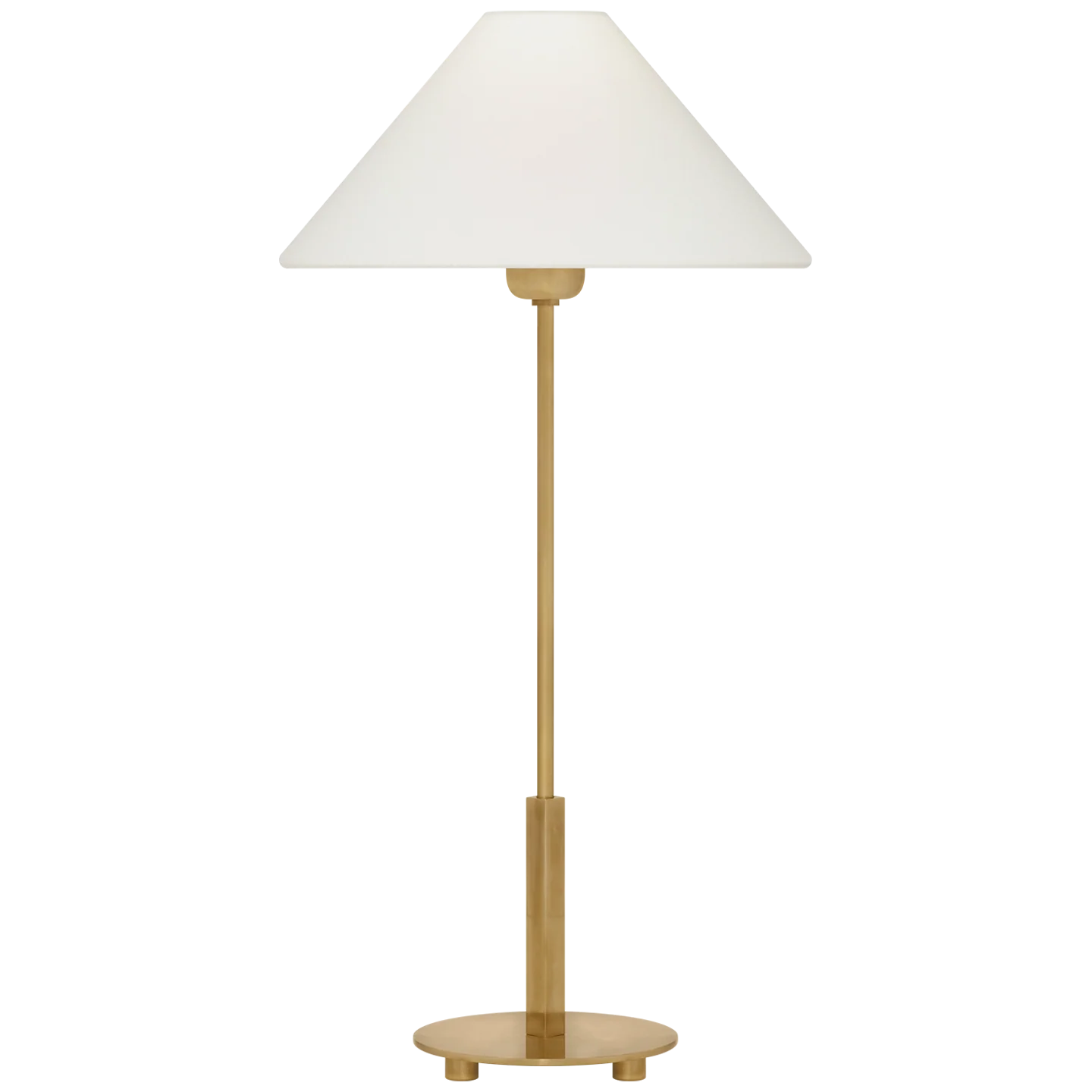 Hackney 24" Cordless Buffet Lamp | Hand-Rubbed Antique Brass | Linen Shade - Image 1