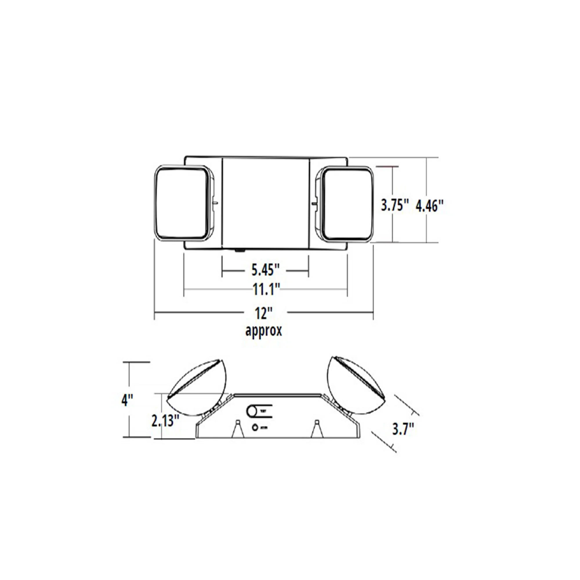 Indoor Emergency Light - Dual Head - 90+ Minute Battery Runtime #357 - Image 3