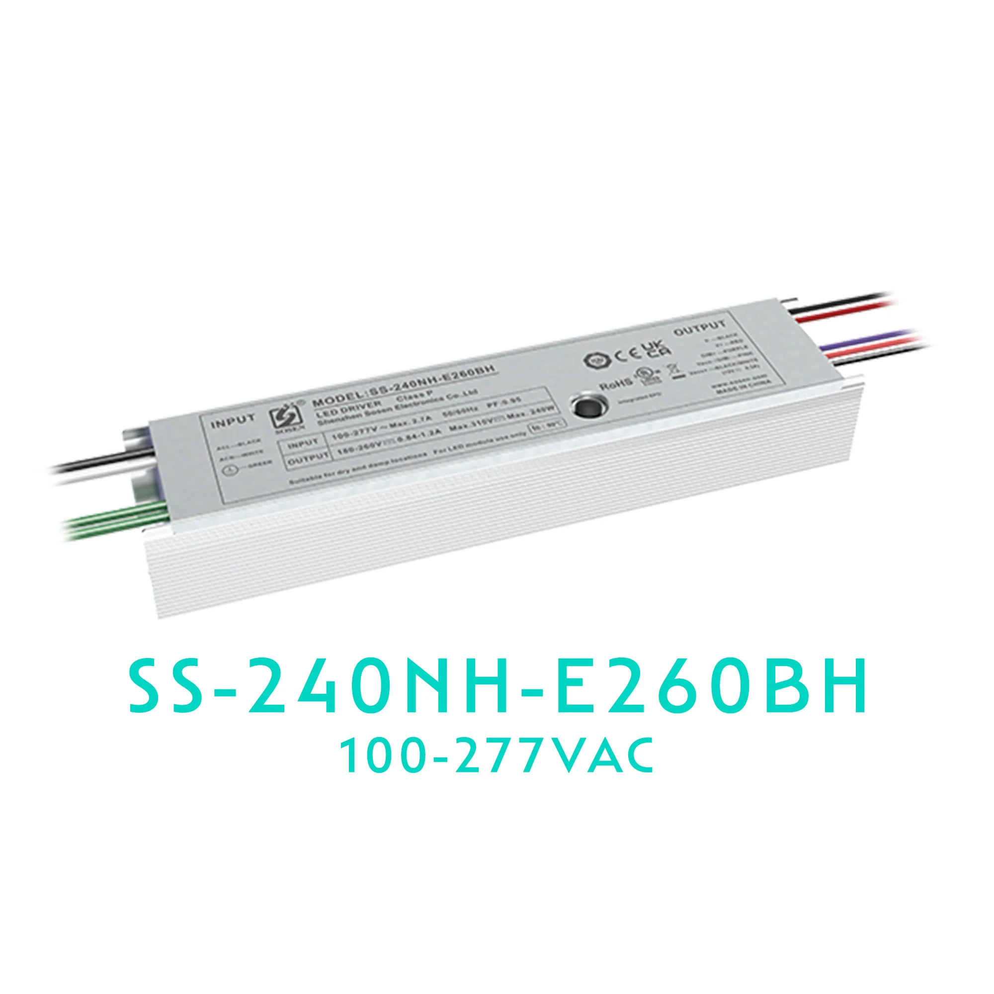 SOSEN SS-240NH-E260BH LED Driver – 240W – Dimmable #674