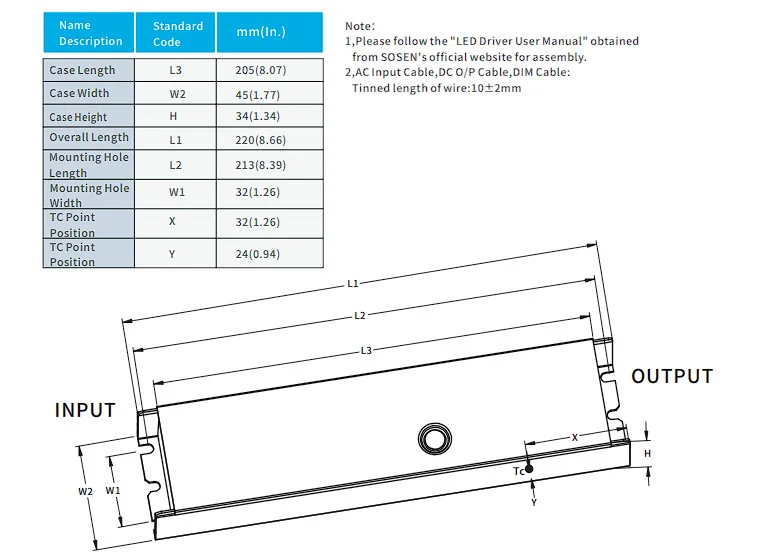 SOSEN SS-240NH-E260BH LED Driver - 240W - Dimmable #674 - Image 2
