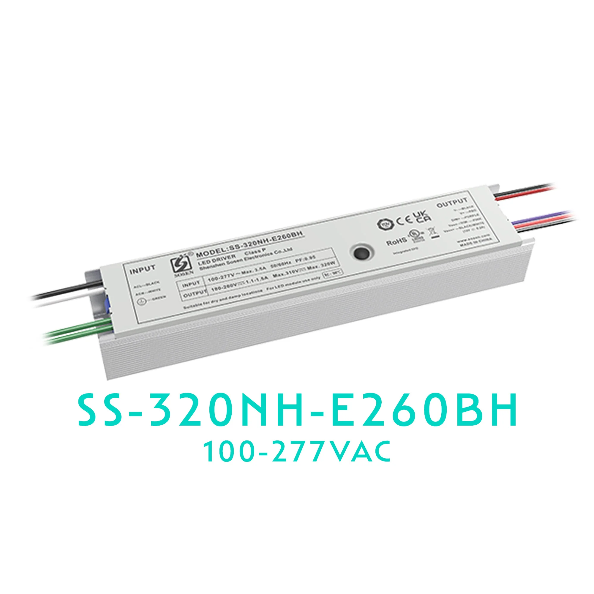 SOSEN SS-320NH-E260BH LED Driver – 320W – Dimmable #677
