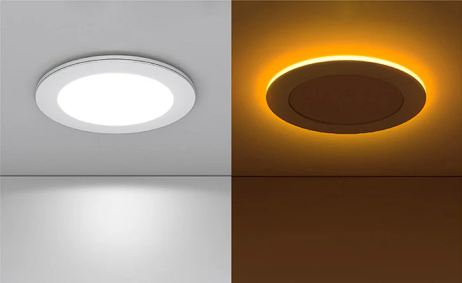 3BRIX 4 Inch 9W Slim Round Ultra-Thin Recessed Downlight with Night Light- 5CCT (27/30/35/40/50K)- 600 lumens #255 - Image 2