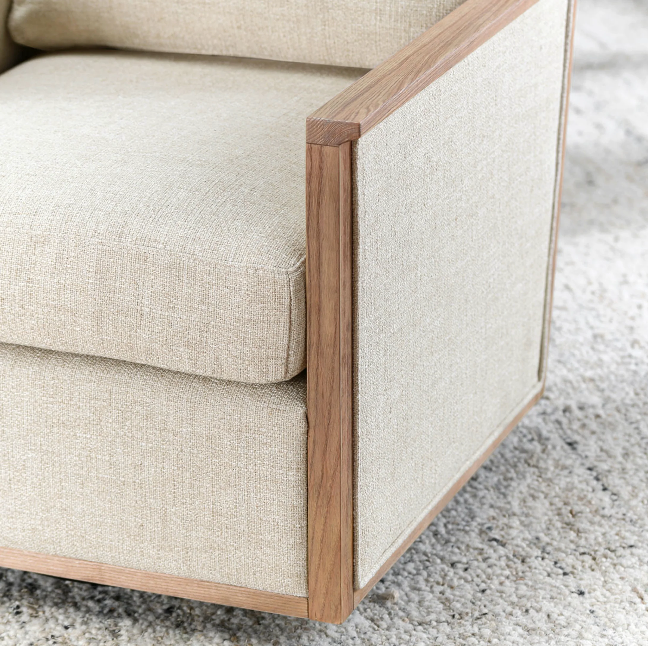 Norman Swivel Accent Chair Natural - Image 3