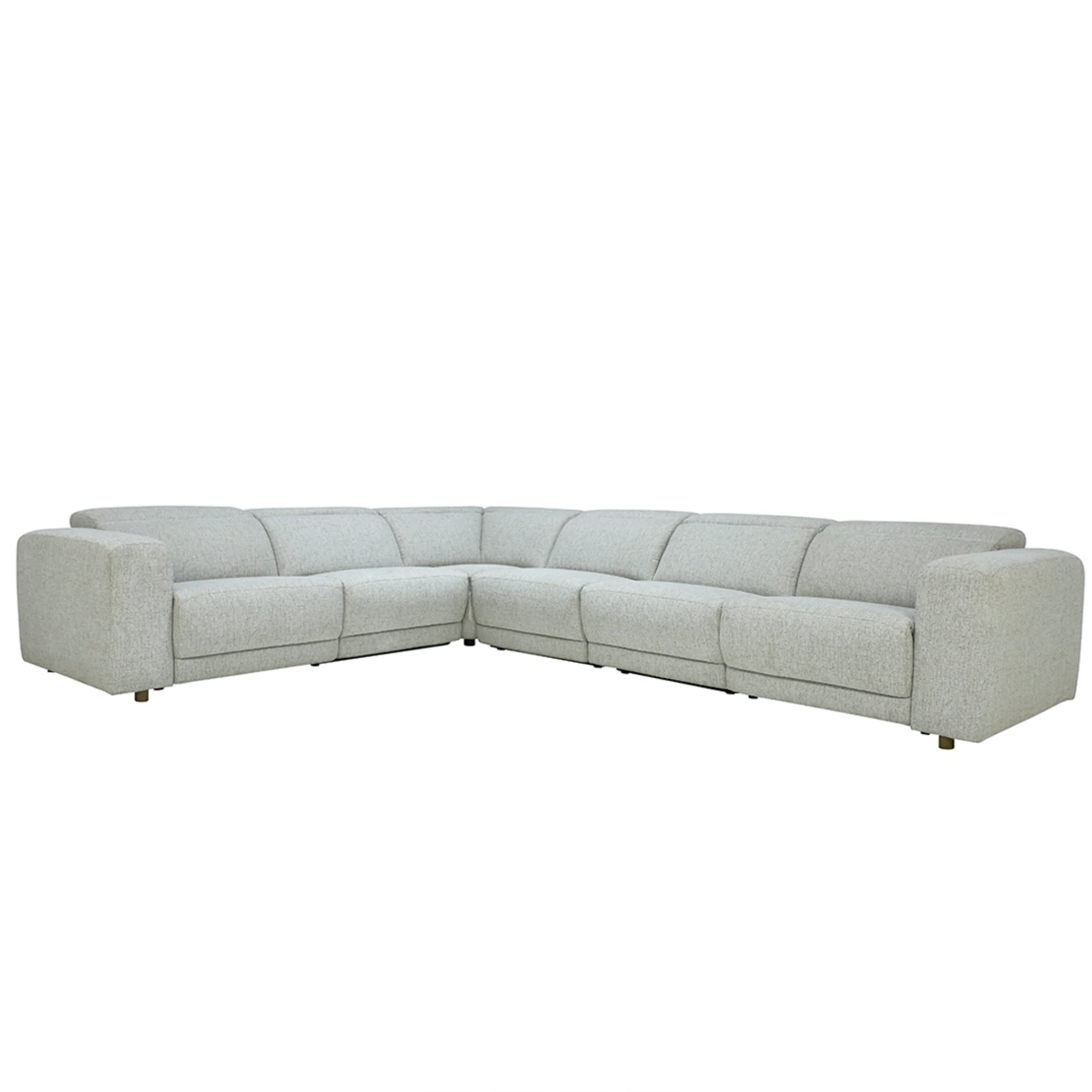 Knoxville 6pc Power Recliner Sectional Light Gray