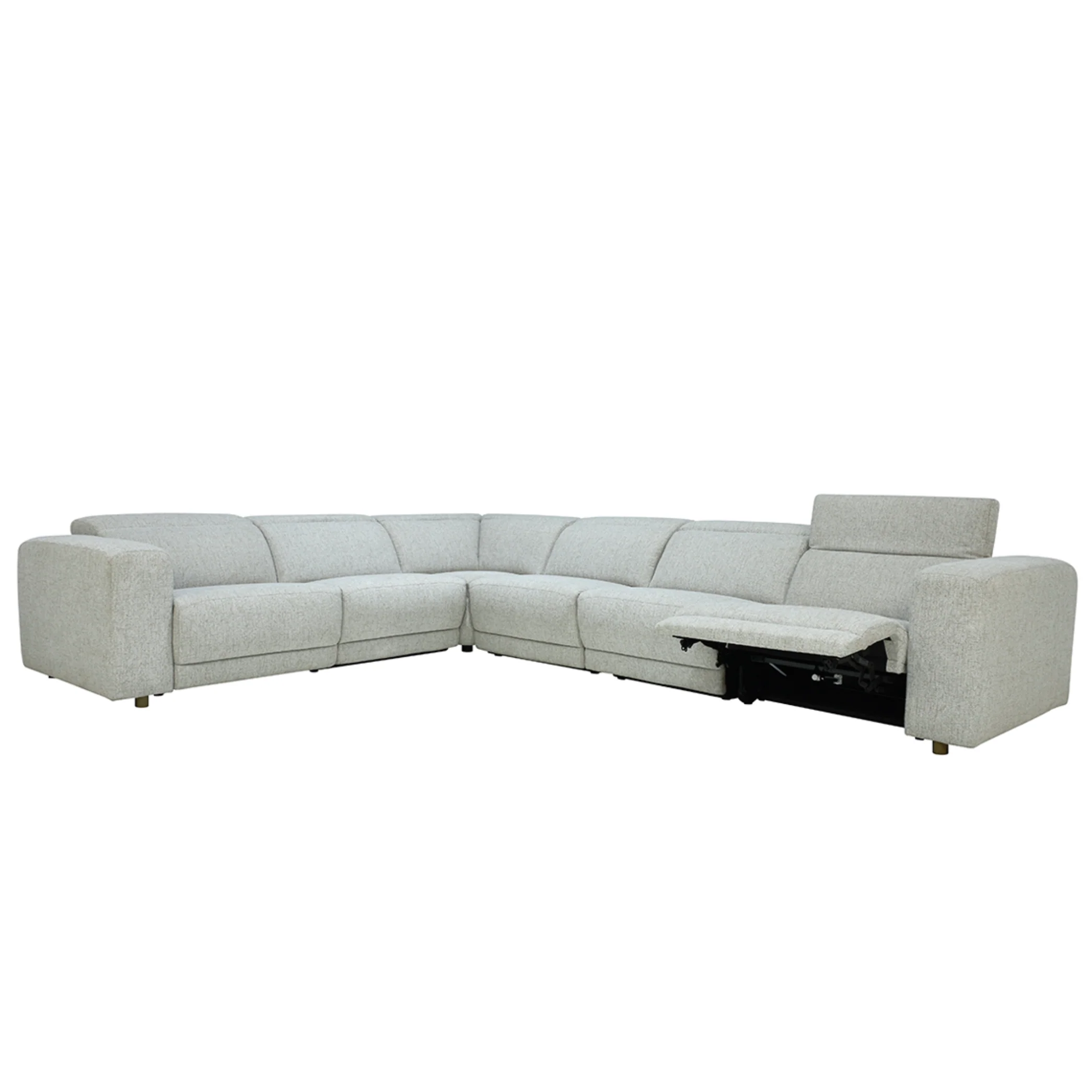 Knoxville 6pc Power Recliner Sectional Light Gray - Image 3