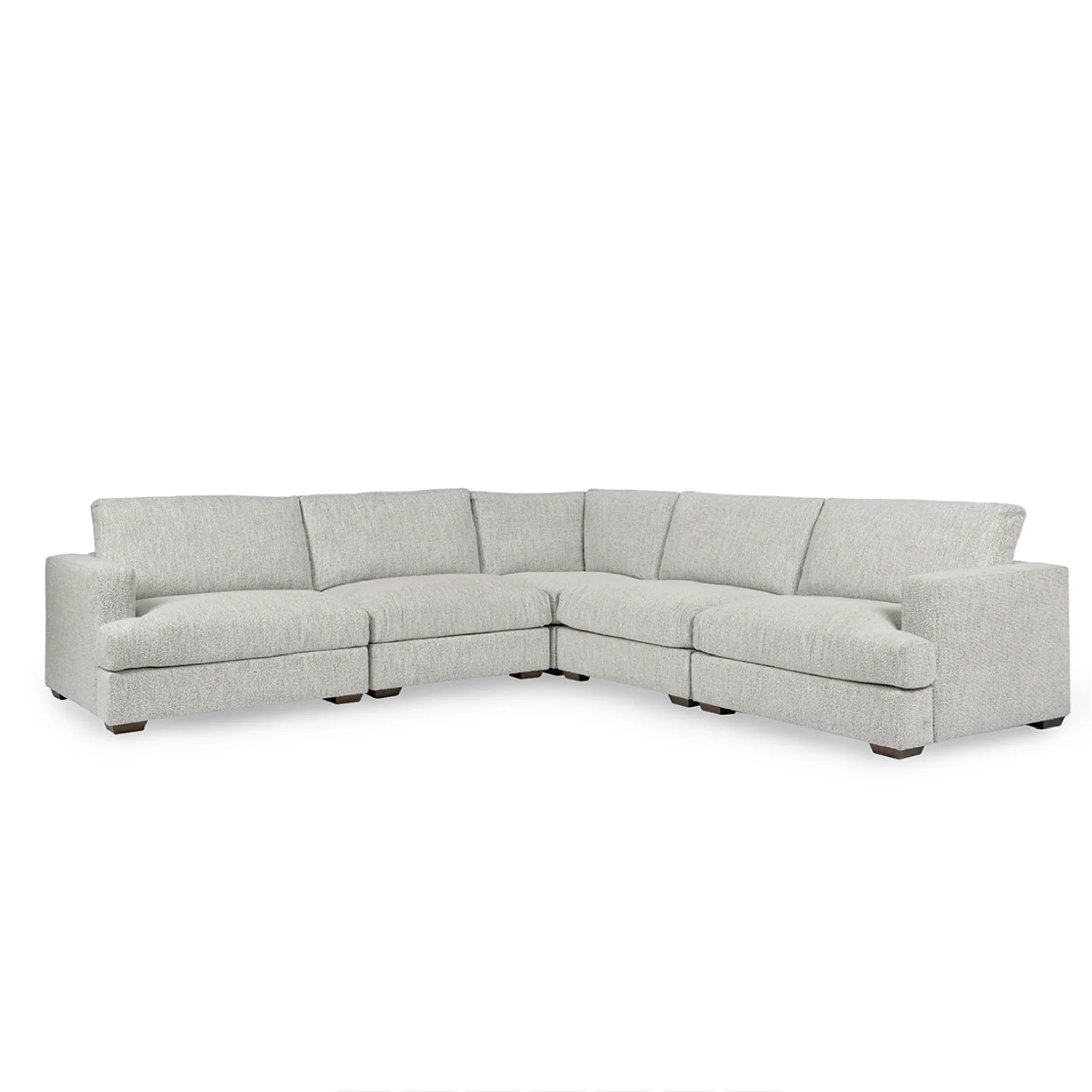 Ludwig Upholstered 5pc Sectional Ivory