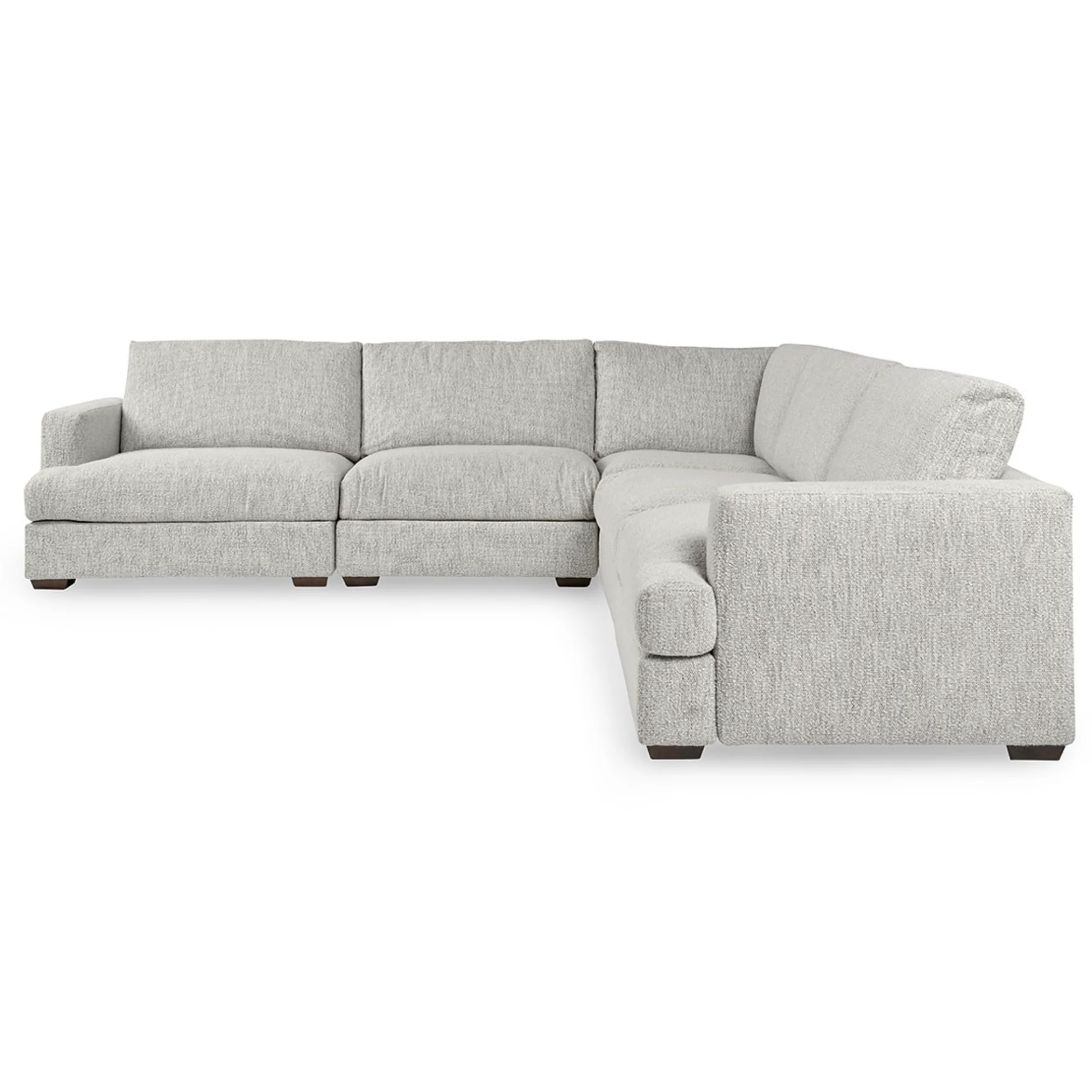 Ludwig Upholstered 5pc Sectional Ivory - Image 2