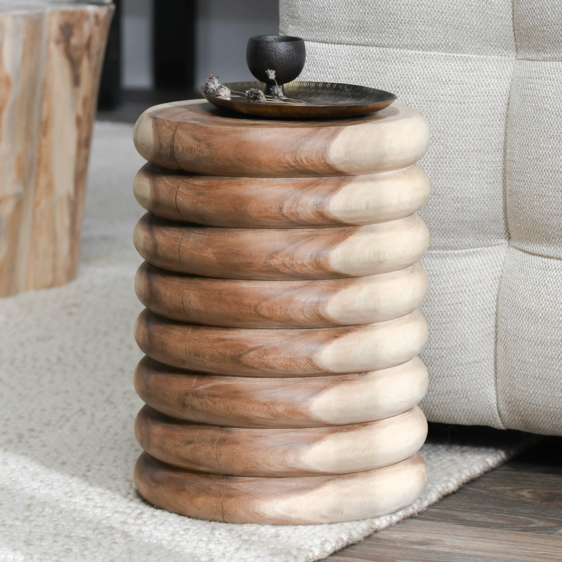 Gala 14" Round End Table Natural - Image 3